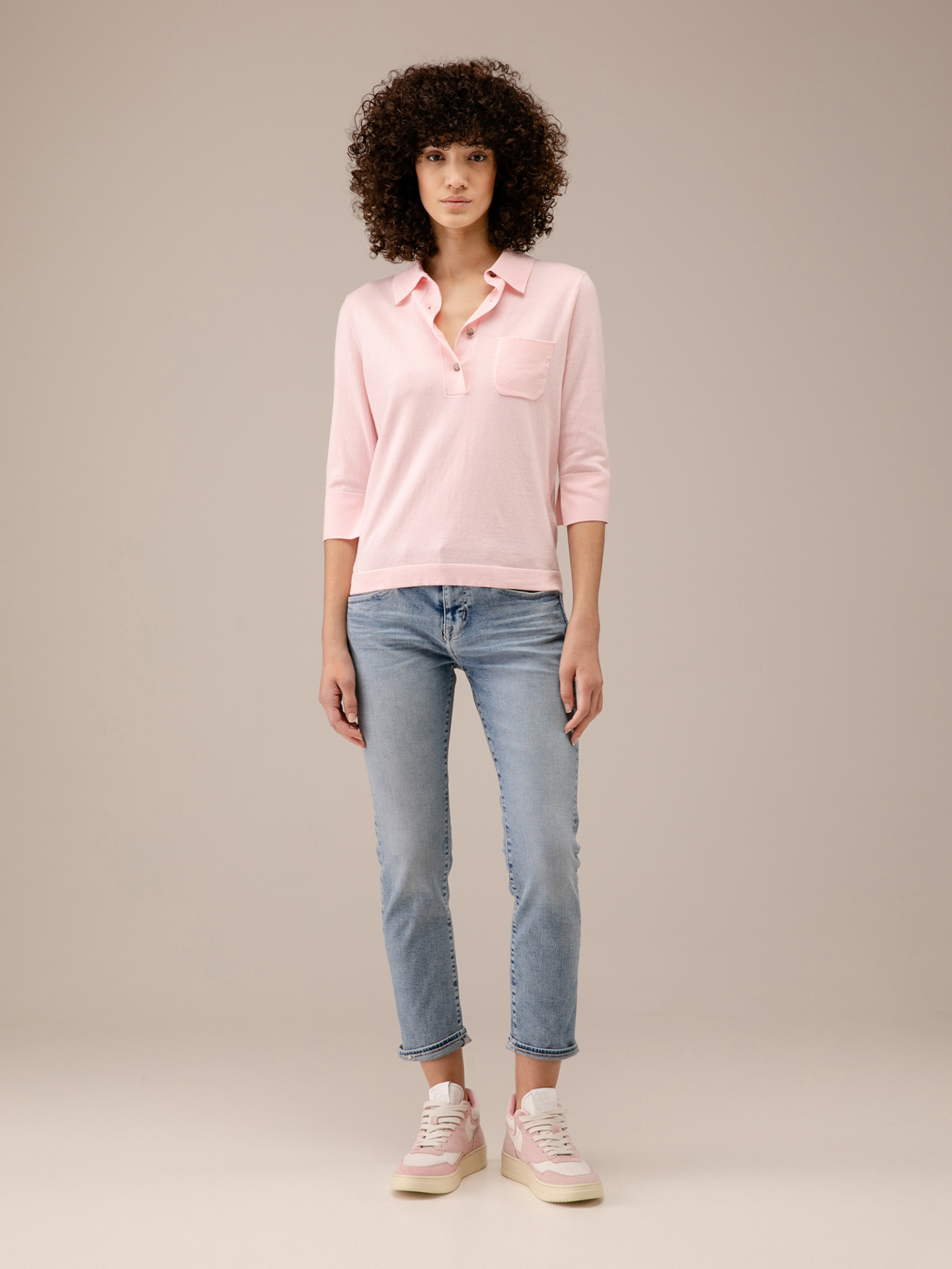 Detailansicht von Pullover aus Baumwolle mit 3/4-Arm von ALLUDE