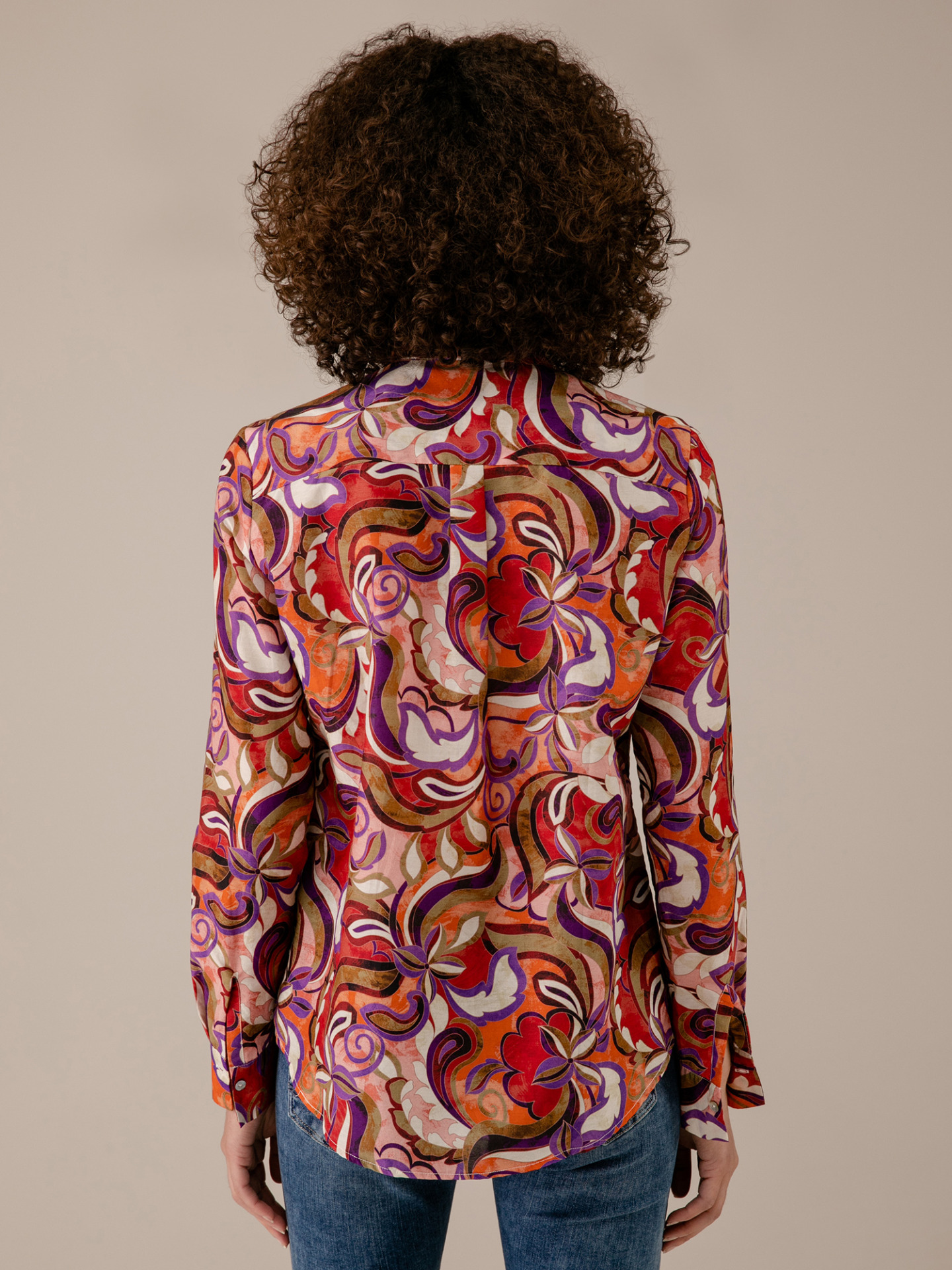 Detailansicht von Gemusterte Baumwollbluse von DANIELS