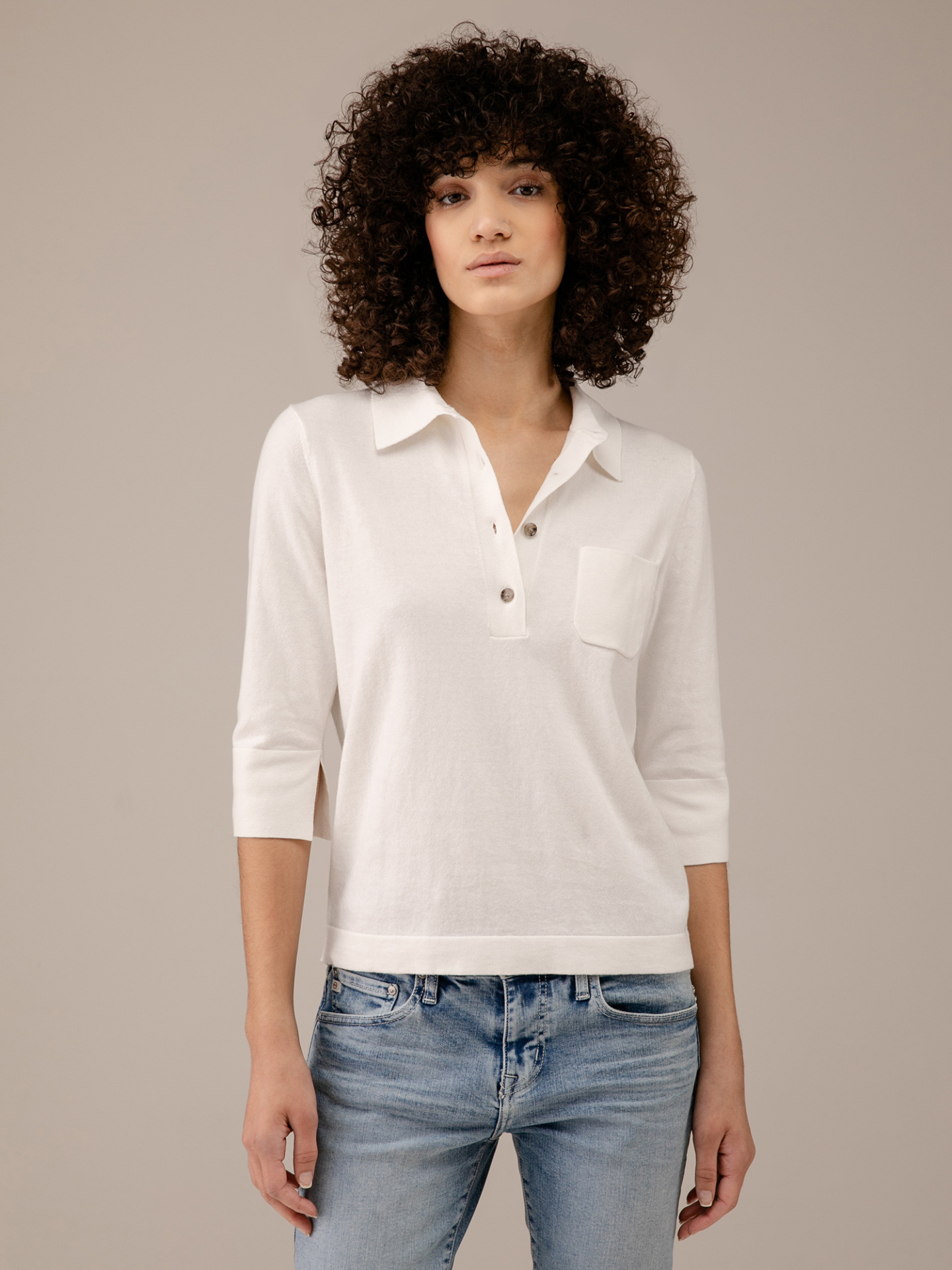 Detailansicht von Pullover aus Baumwolle mit 3/4-Arm von ALLUDE