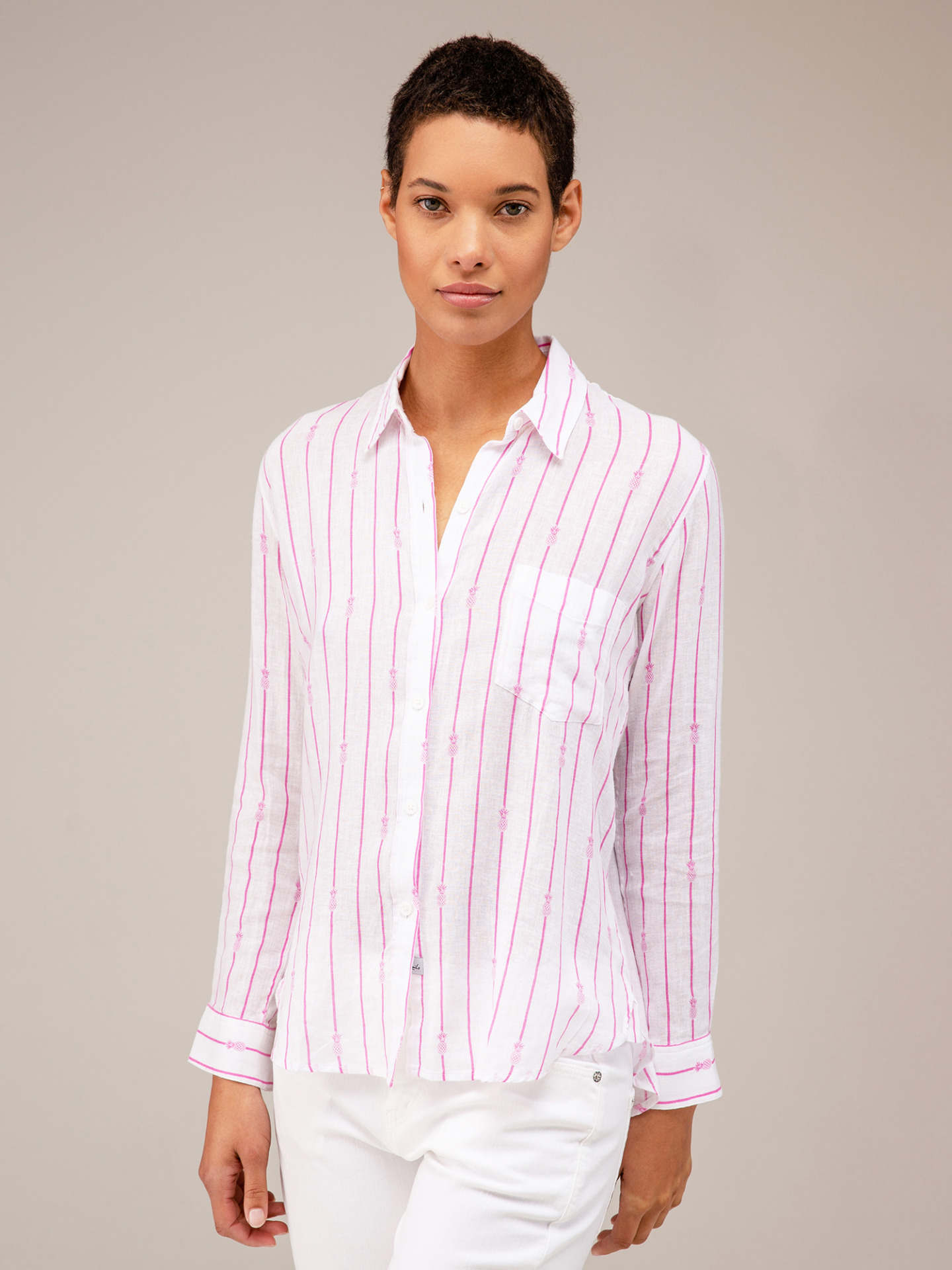 Detailansicht von Gemusterte Leinenbluse von RAILS