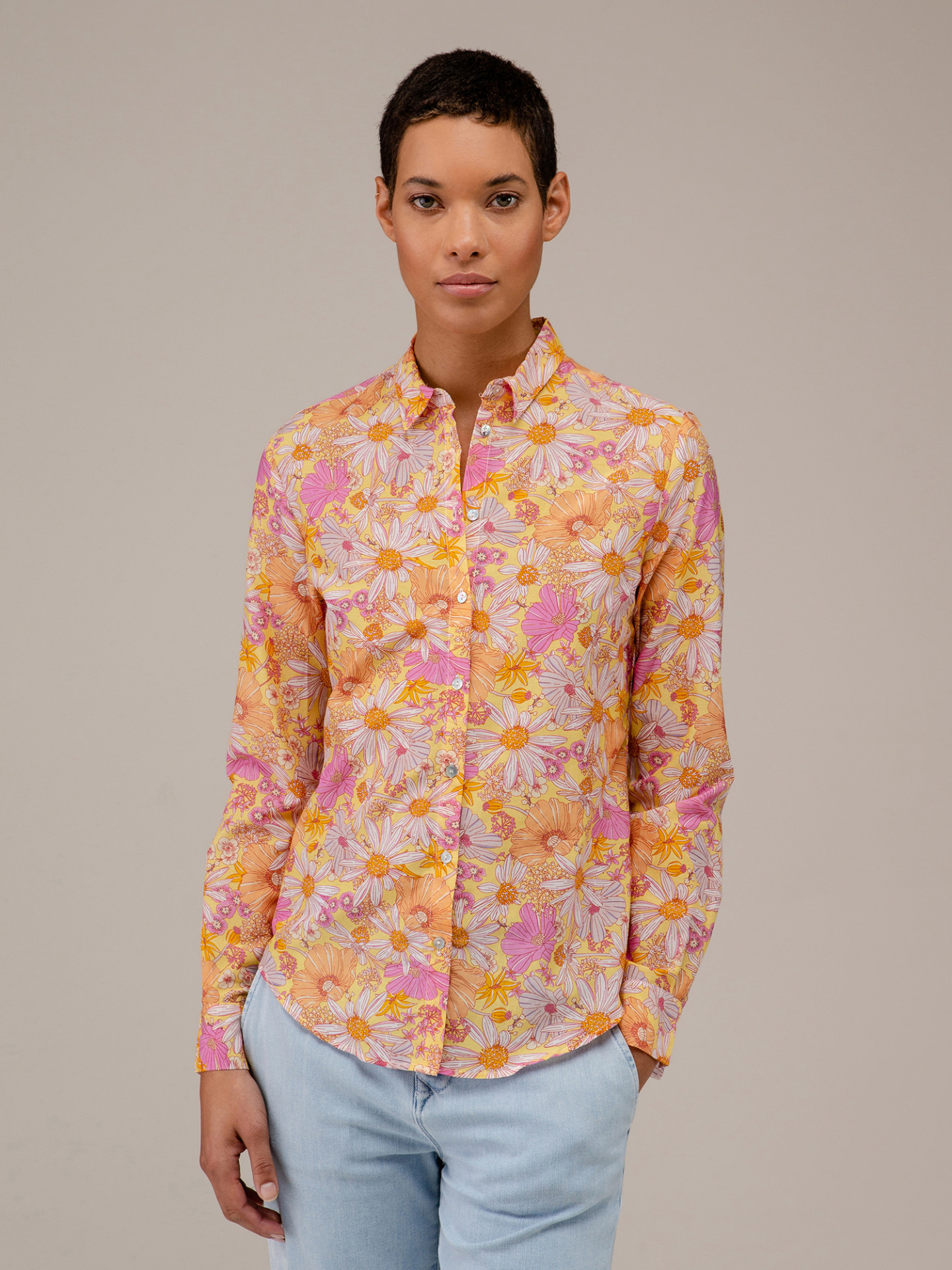 Detailansicht von Gemusterte Baumwollbluse von DANIELS