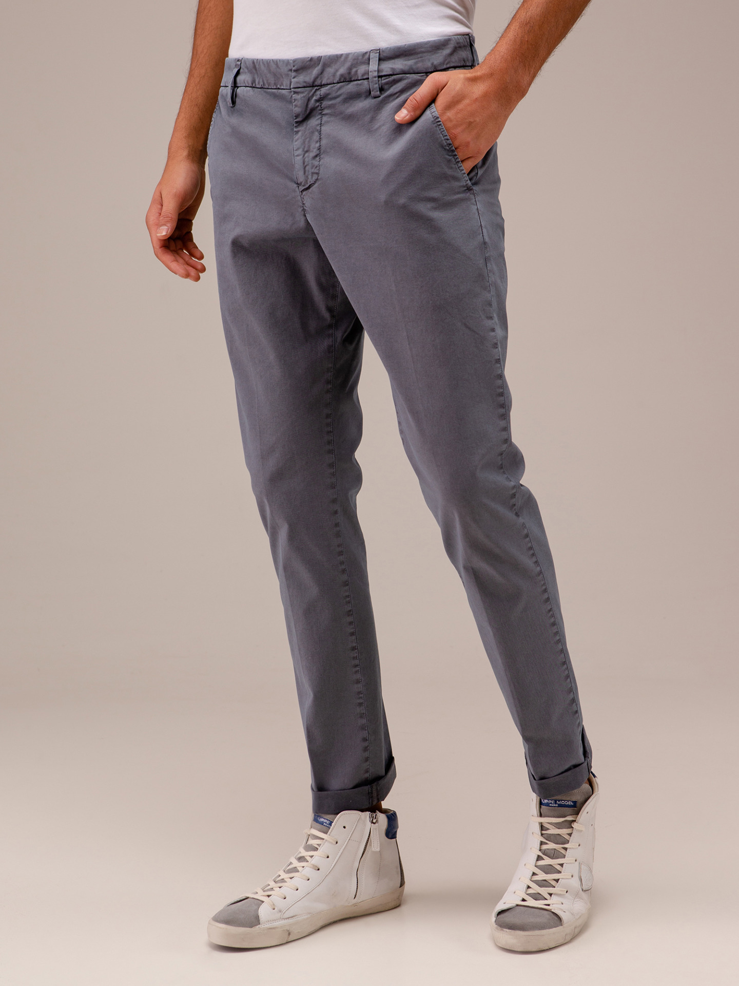 Detailansicht von Chinohose aus Baumwolle von DONDUP