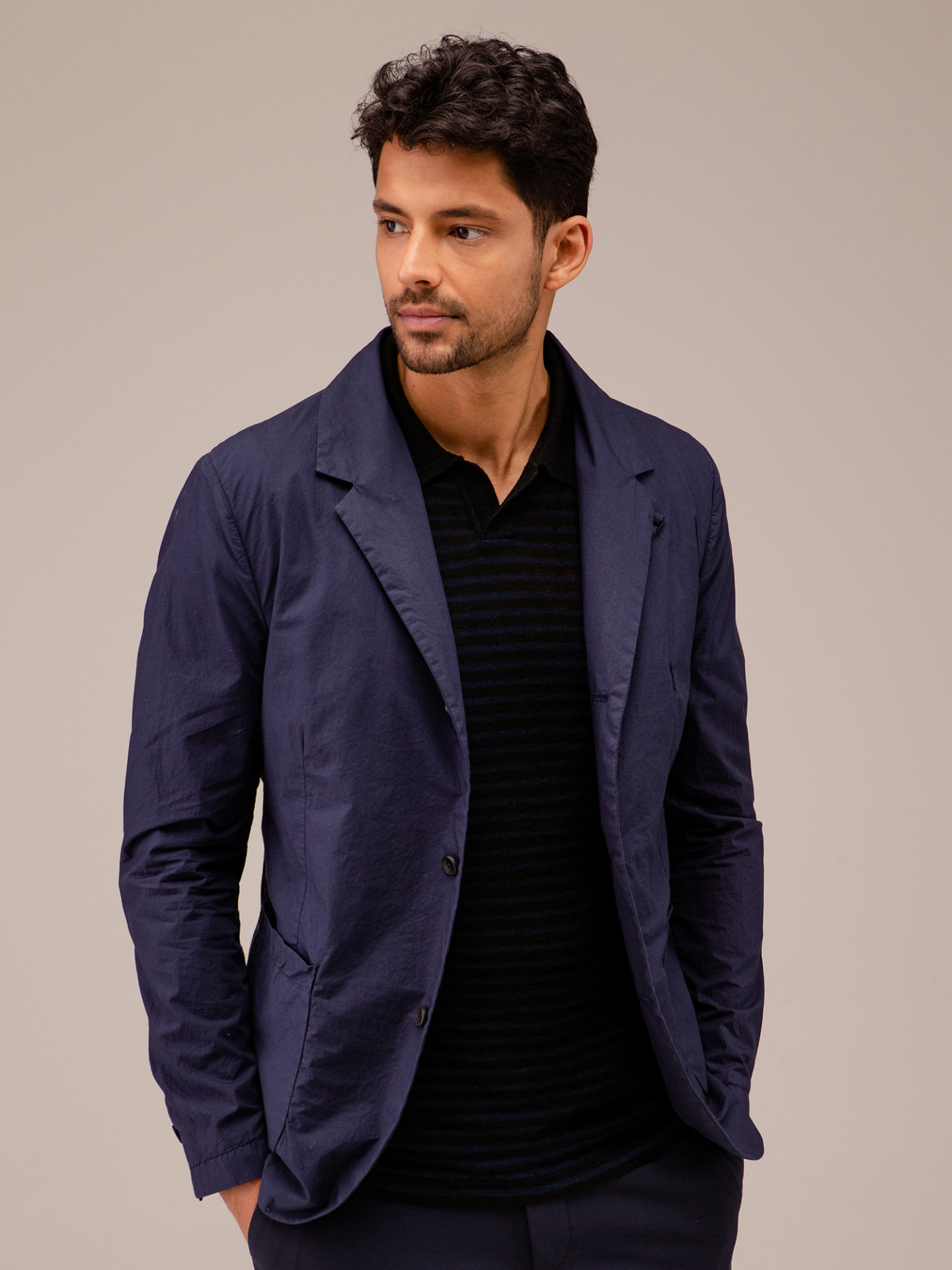 Detailansicht von Baumwollsakko von HANNES ROETHER