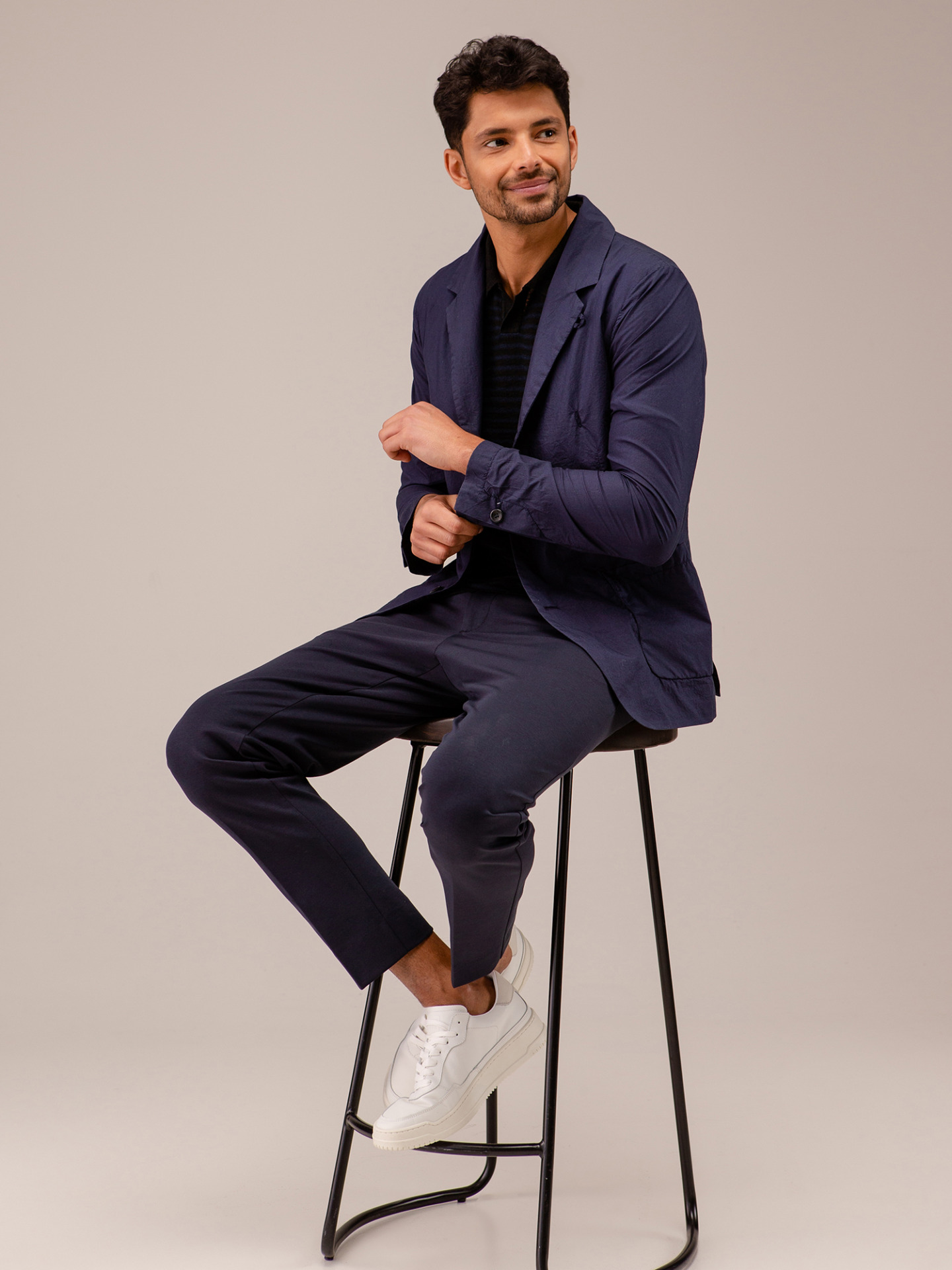 Detailansicht von Baumwollsakko von HANNES ROETHER