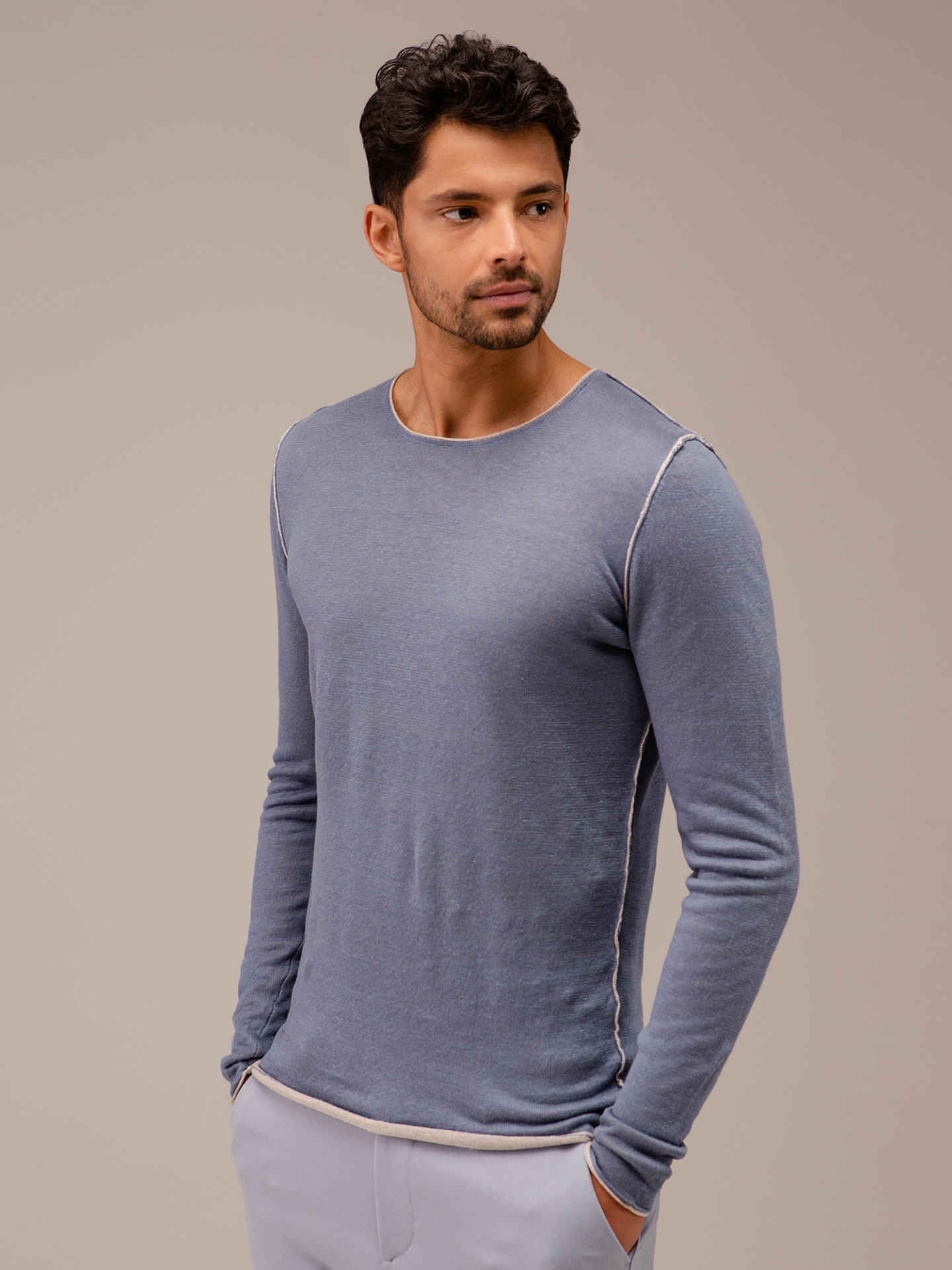 Detailansicht von Pullover aus Leinen von KIEFERMANN