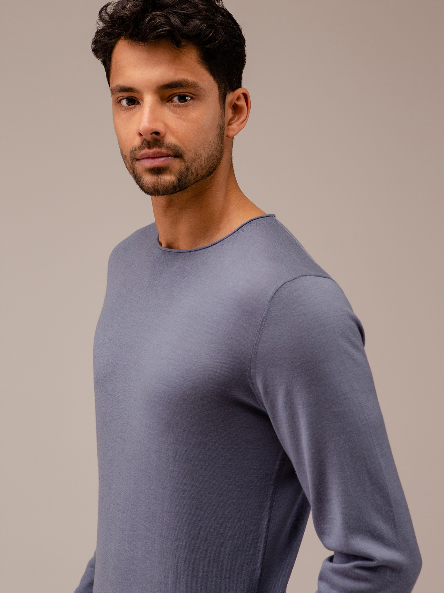 Detailansicht von Pullover aus Merinowolle von KIEFERMANN