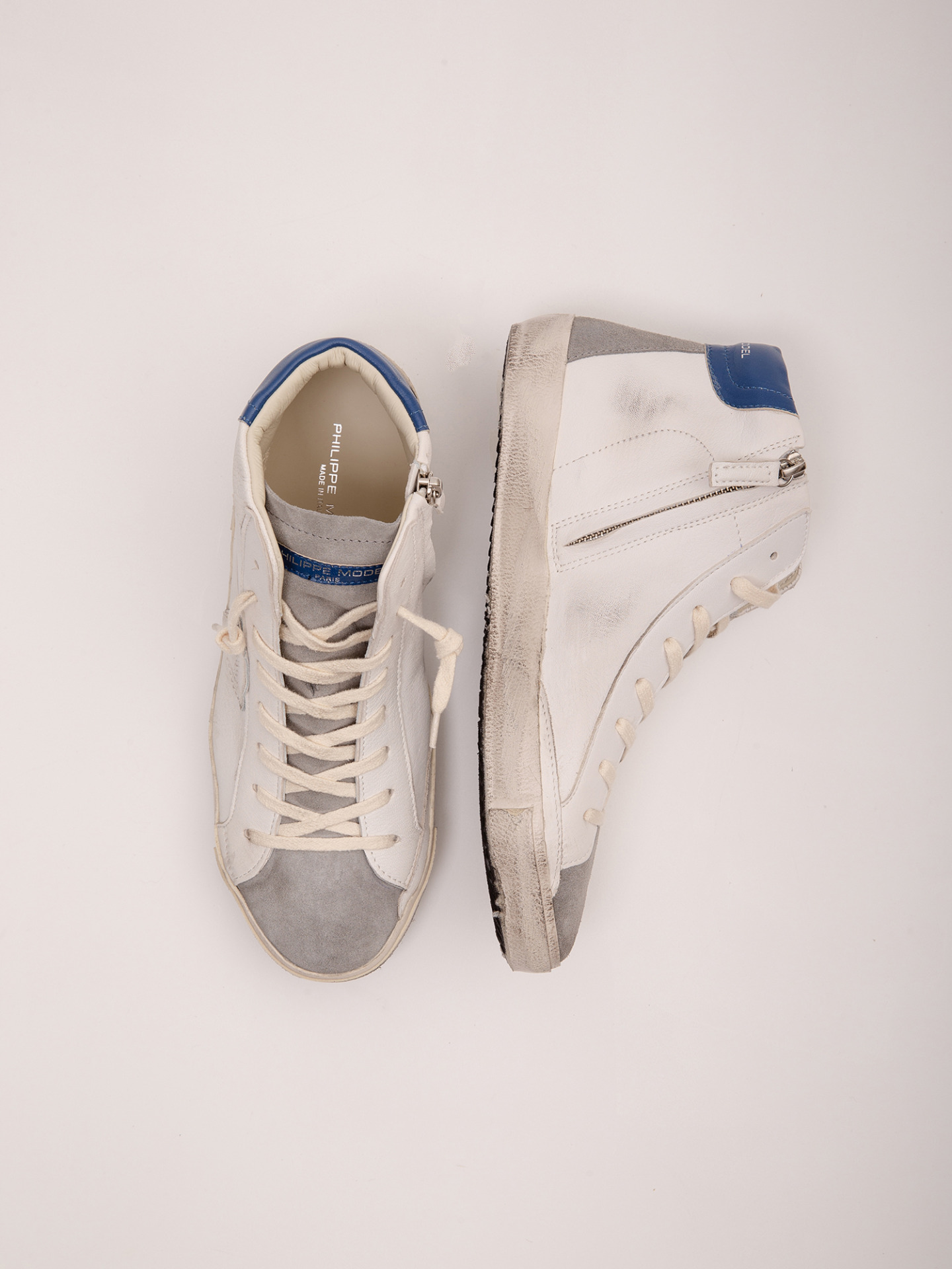 Detailansicht von Hoher Sneaker aus Leder von PHILIPPE MODEL