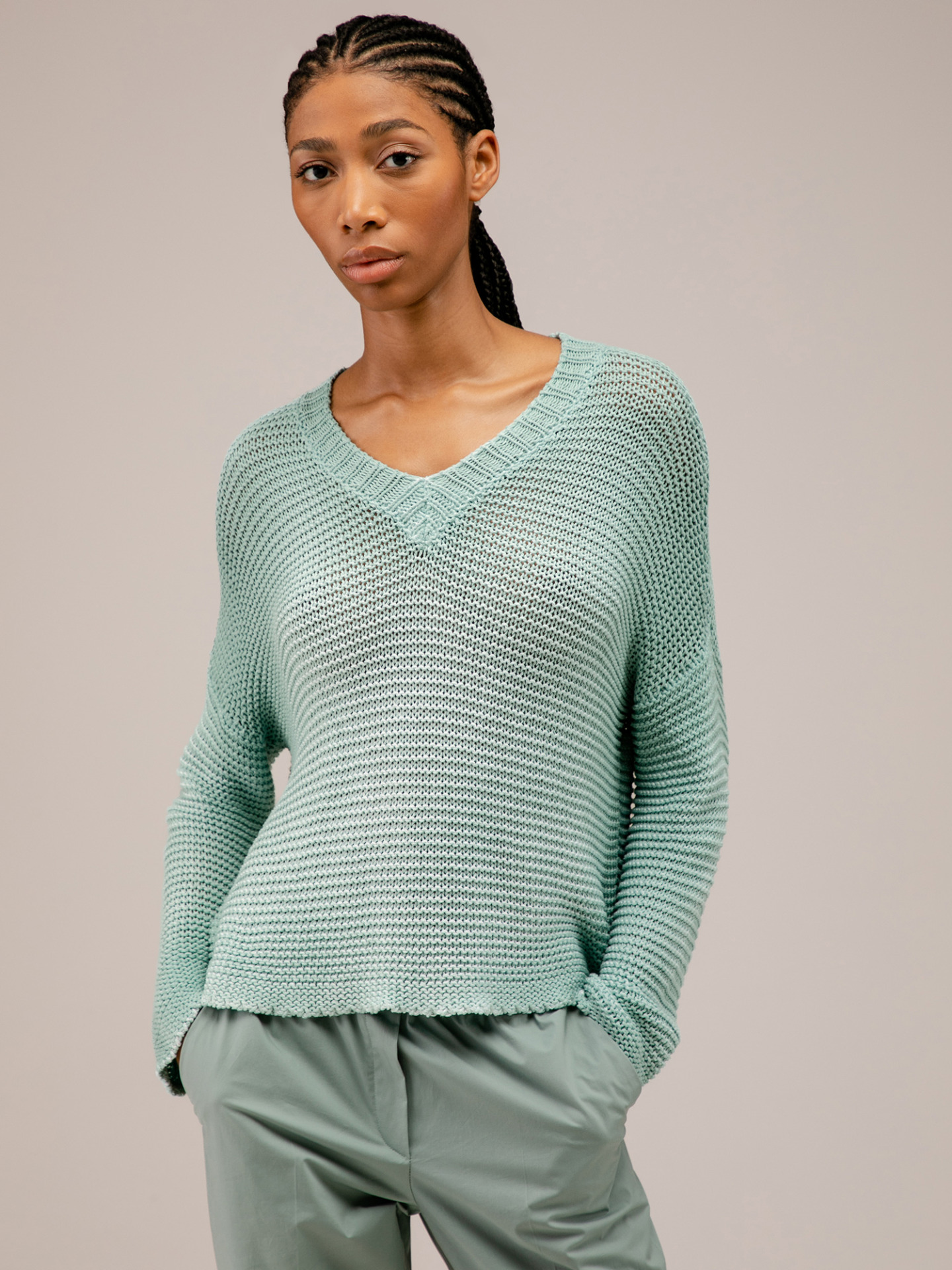 Detailansicht von Oversized Pullover aus Baumwolle von AVANT TOI