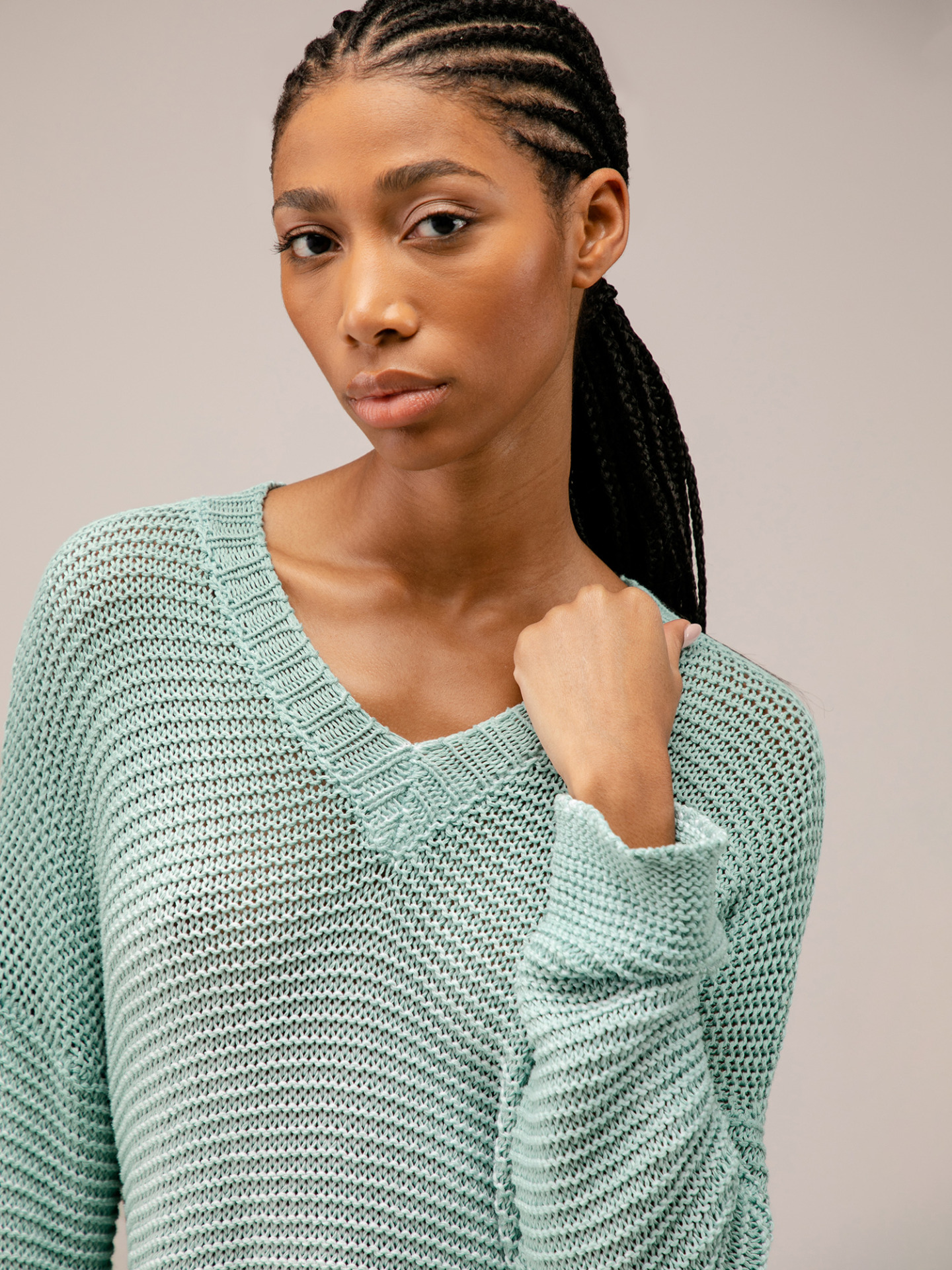 Detailansicht von Oversized Pullover aus Baumwolle von AVANT TOI