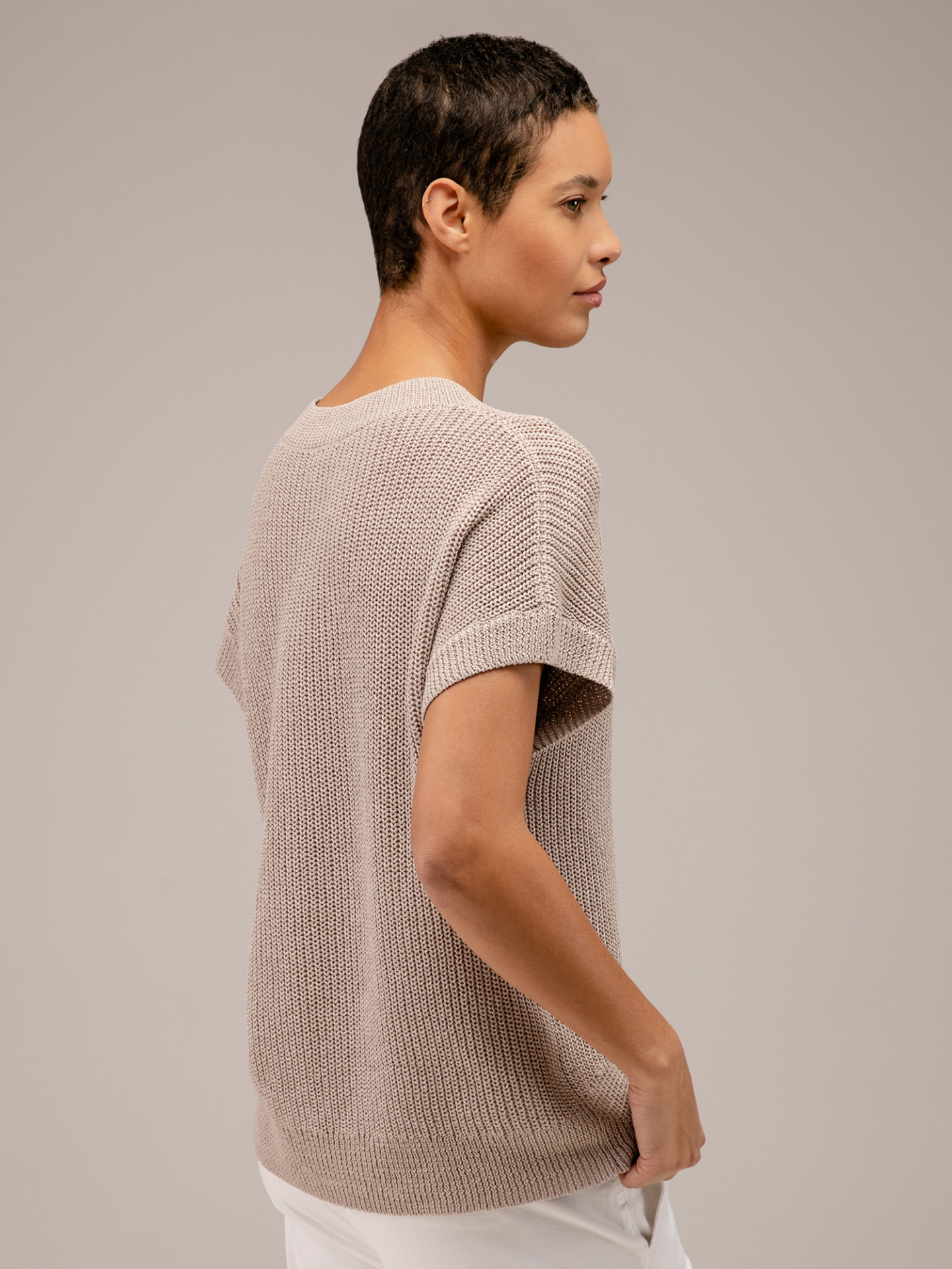 Detailansicht von Kurzarm-Pullover aus Baumwolle von DANIELS