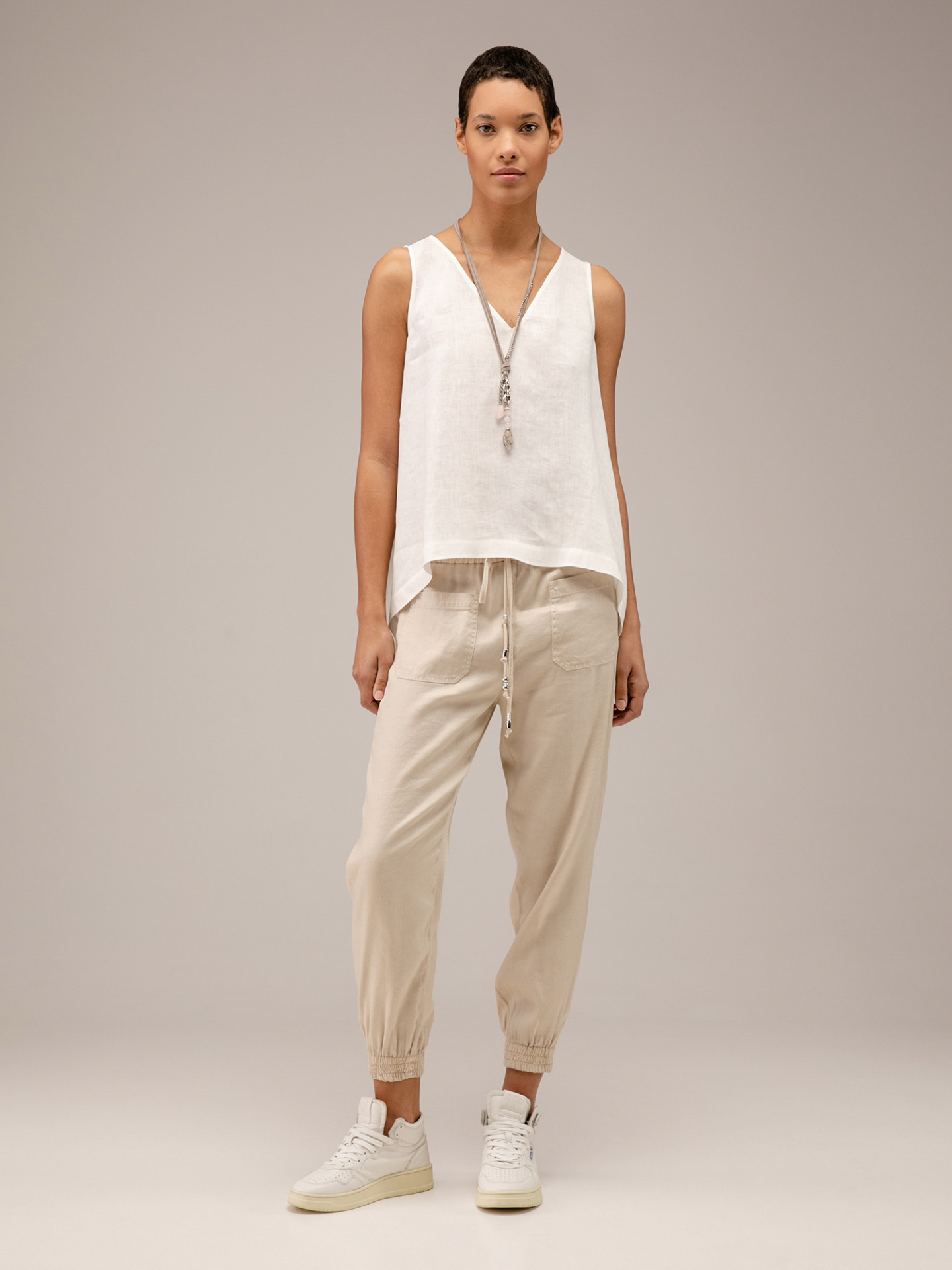 Detailansicht von Hose aus Leinen von DONDUP