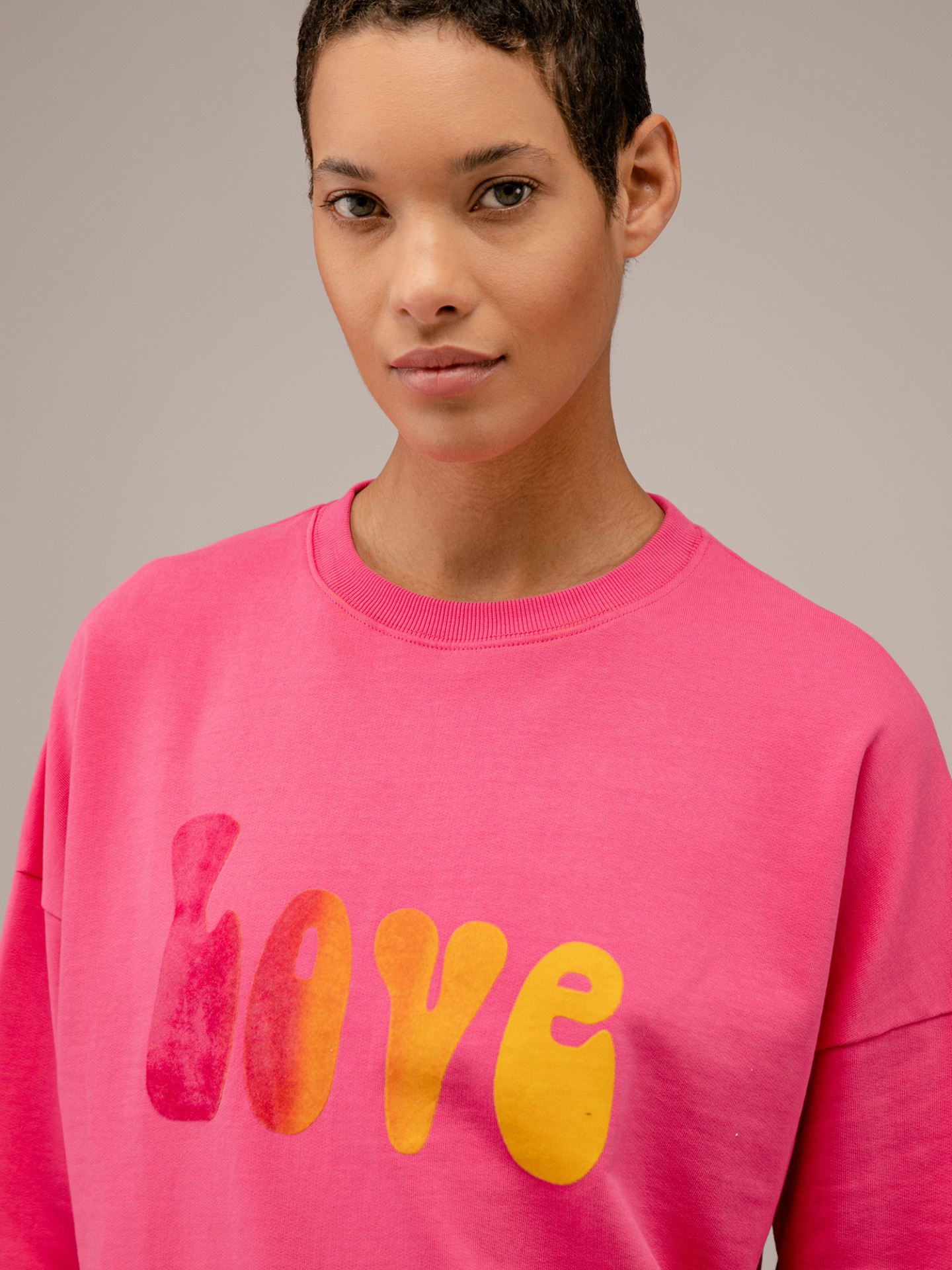 Detailansicht von Sweatshirt aus Baumwolle von FIVE PARIS