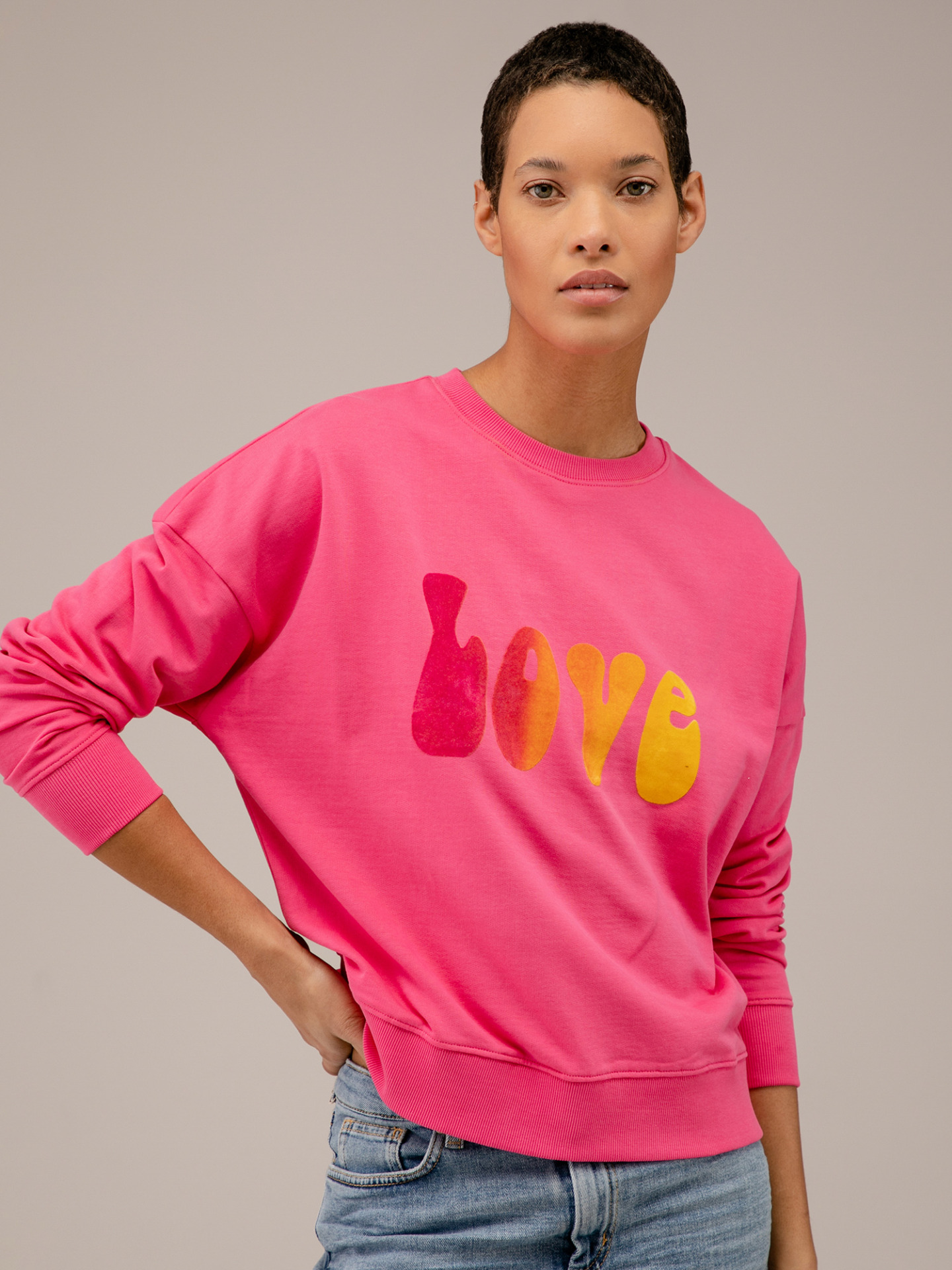 Detailansicht von Sweatshirt aus Baumwolle von FIVE PARIS