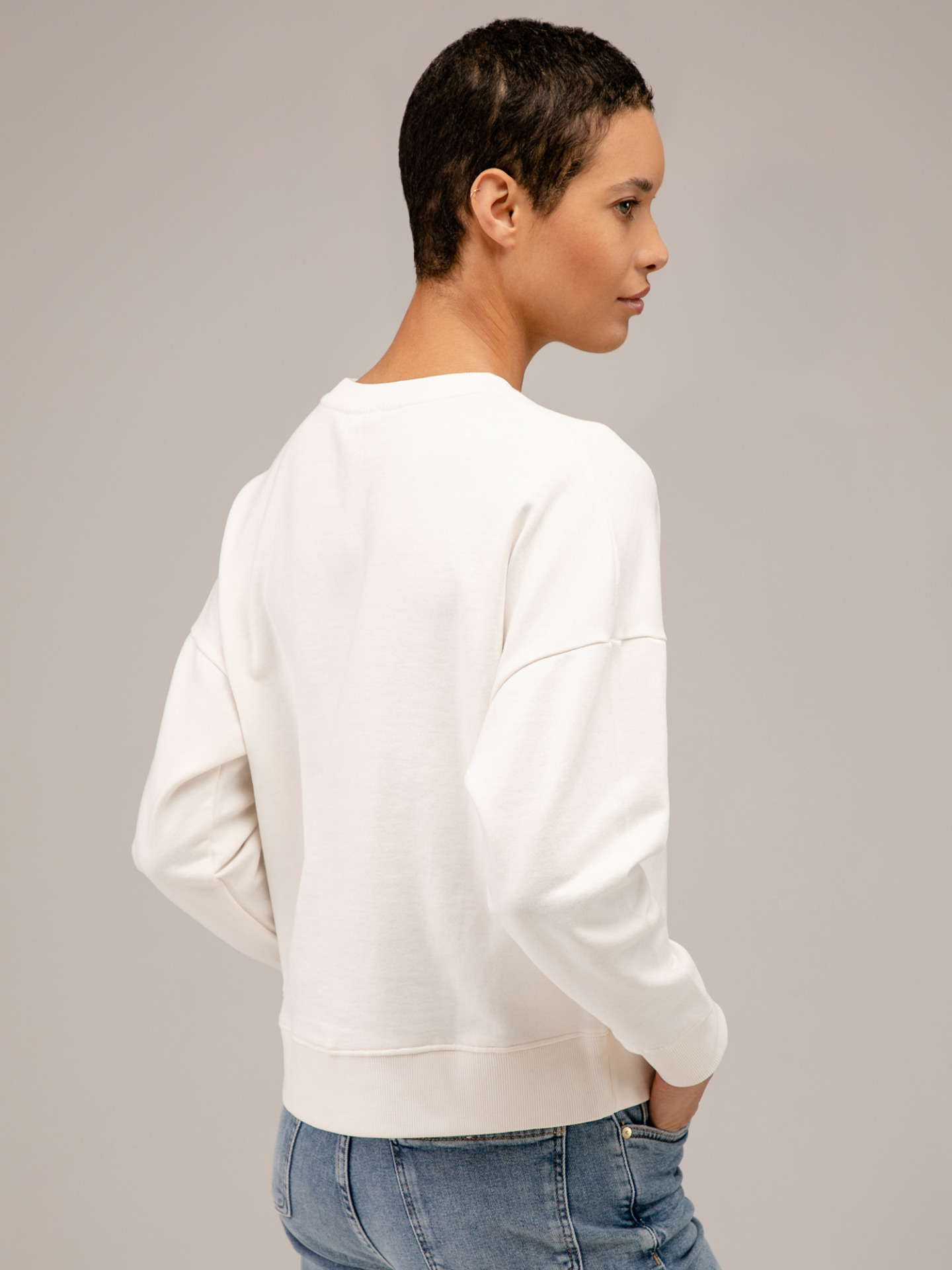 Detailansicht von Sweatshirt aus Baumwolle von FIVE PARIS