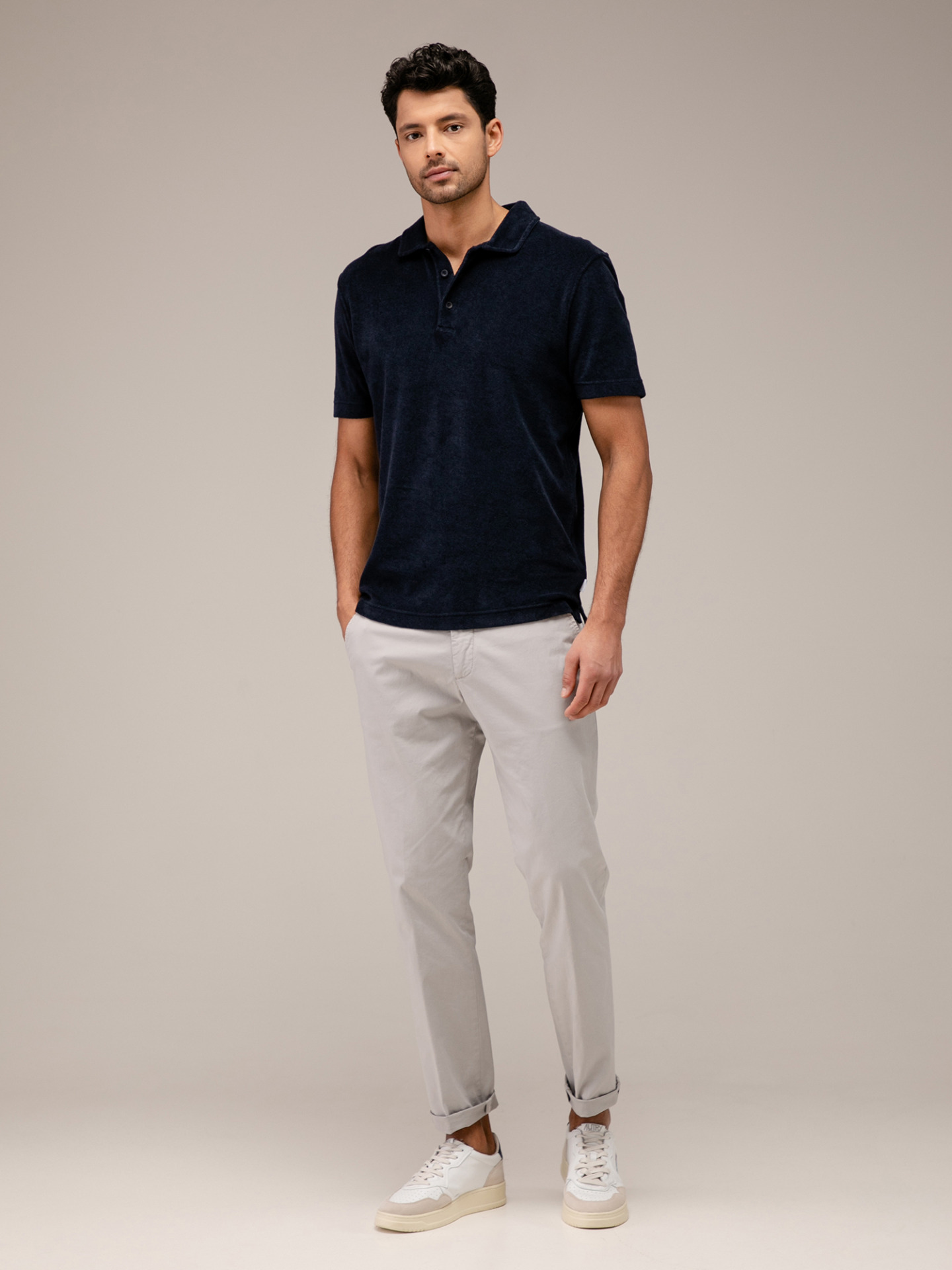 Detailansicht von Chinohose aus Baumwolle von BRIGLIA