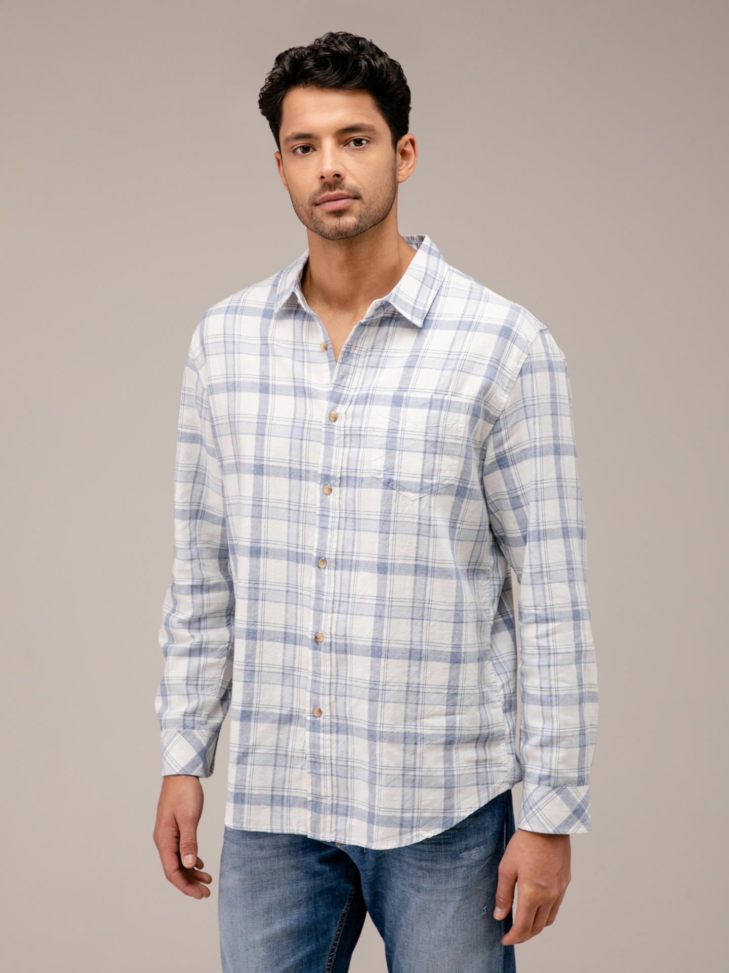 Detailansicht von Karohemd aus Baumwolle von RAILS