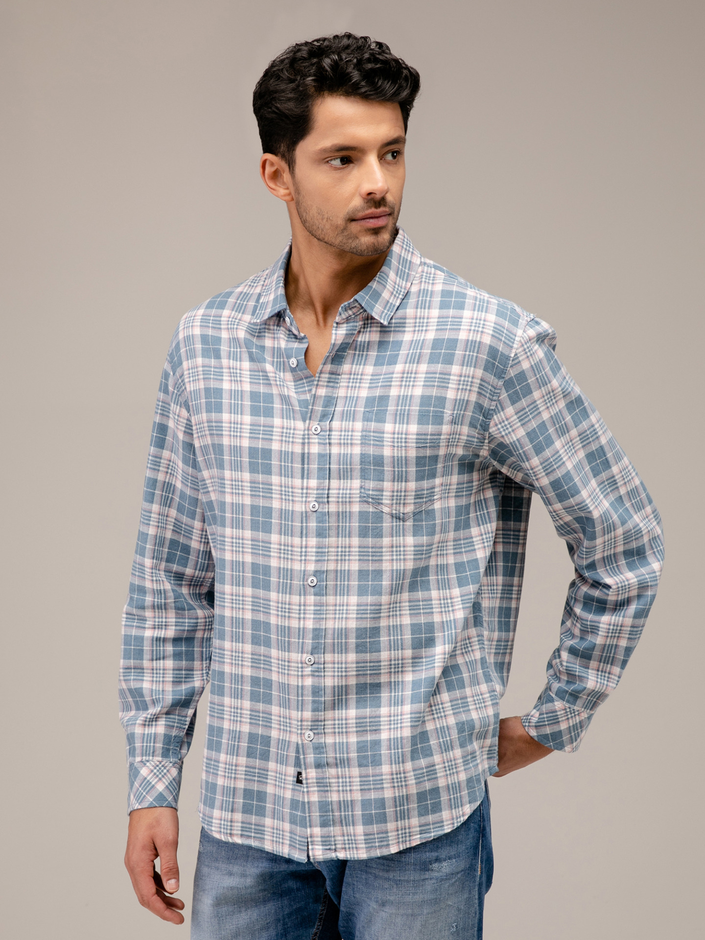 Detailansicht von Karohemd aus Baumwolle von RAILS