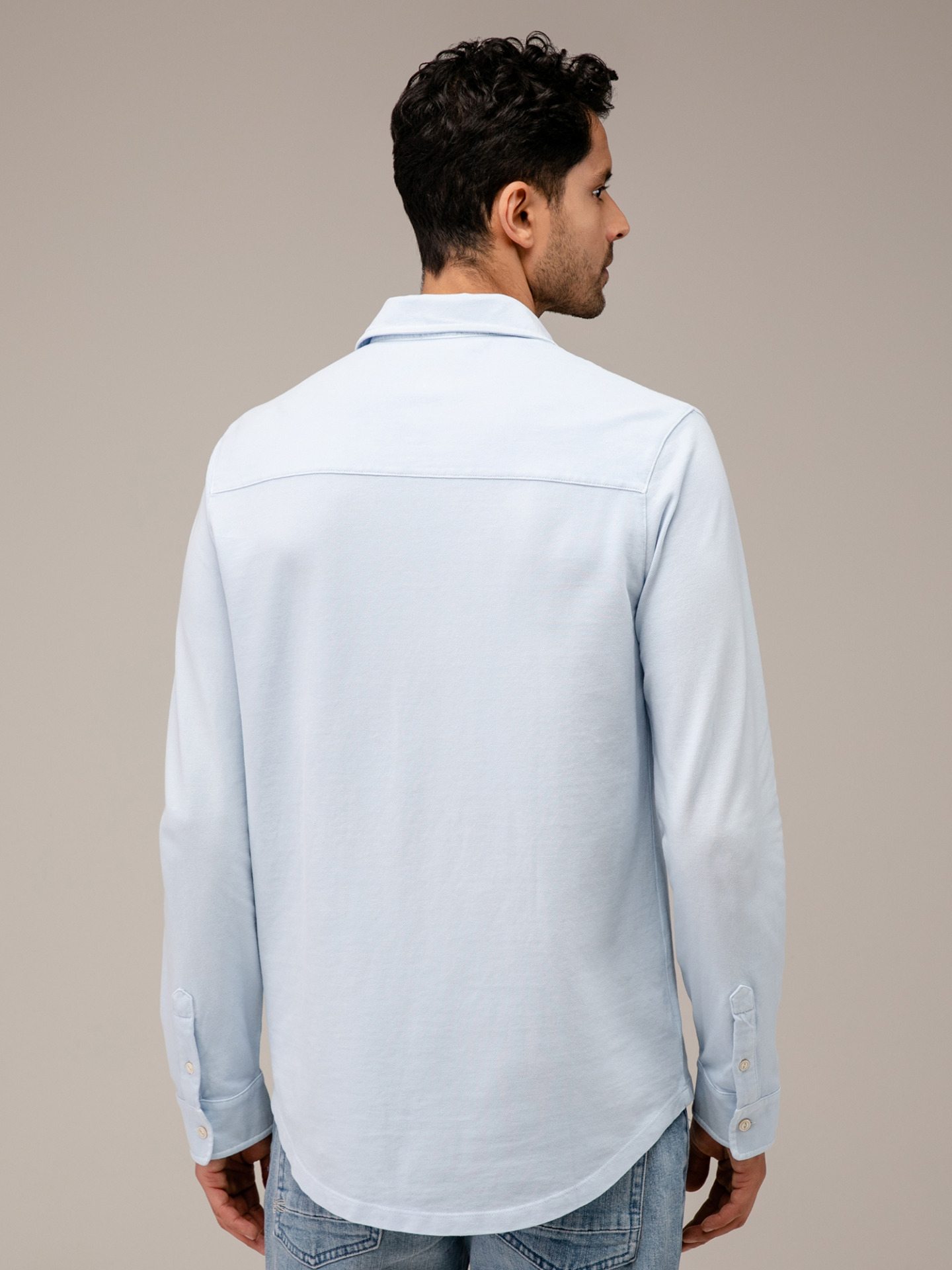 Detailansicht von Baumwollhemd mit Kentkragen von BETTER RICH