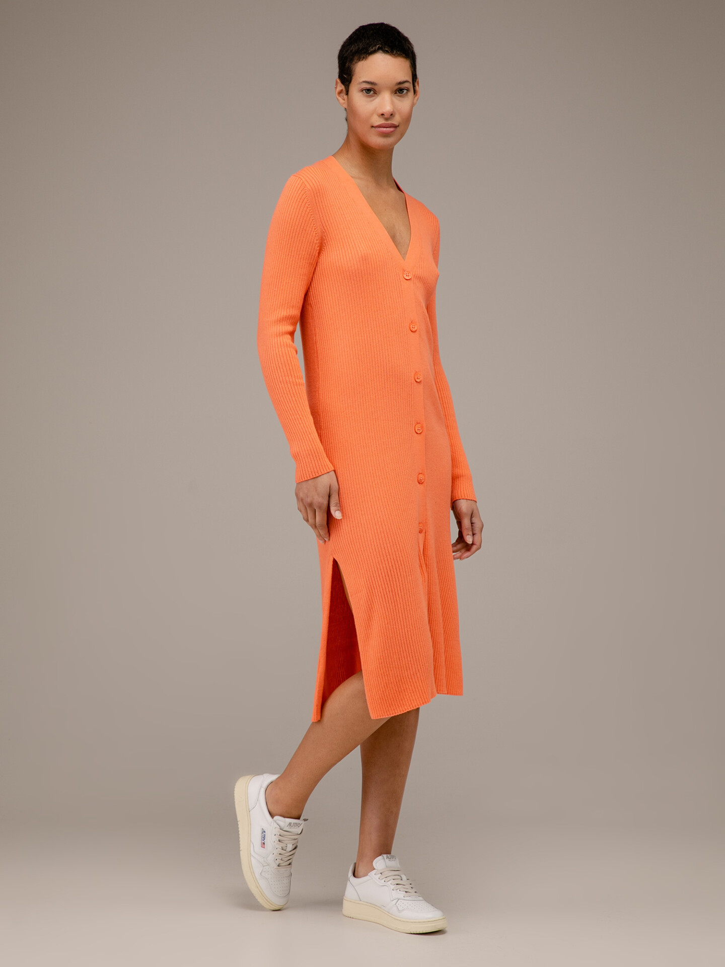 Detailansicht von Lange Strickjacke aus Baumwolle von 360 CASHMERE