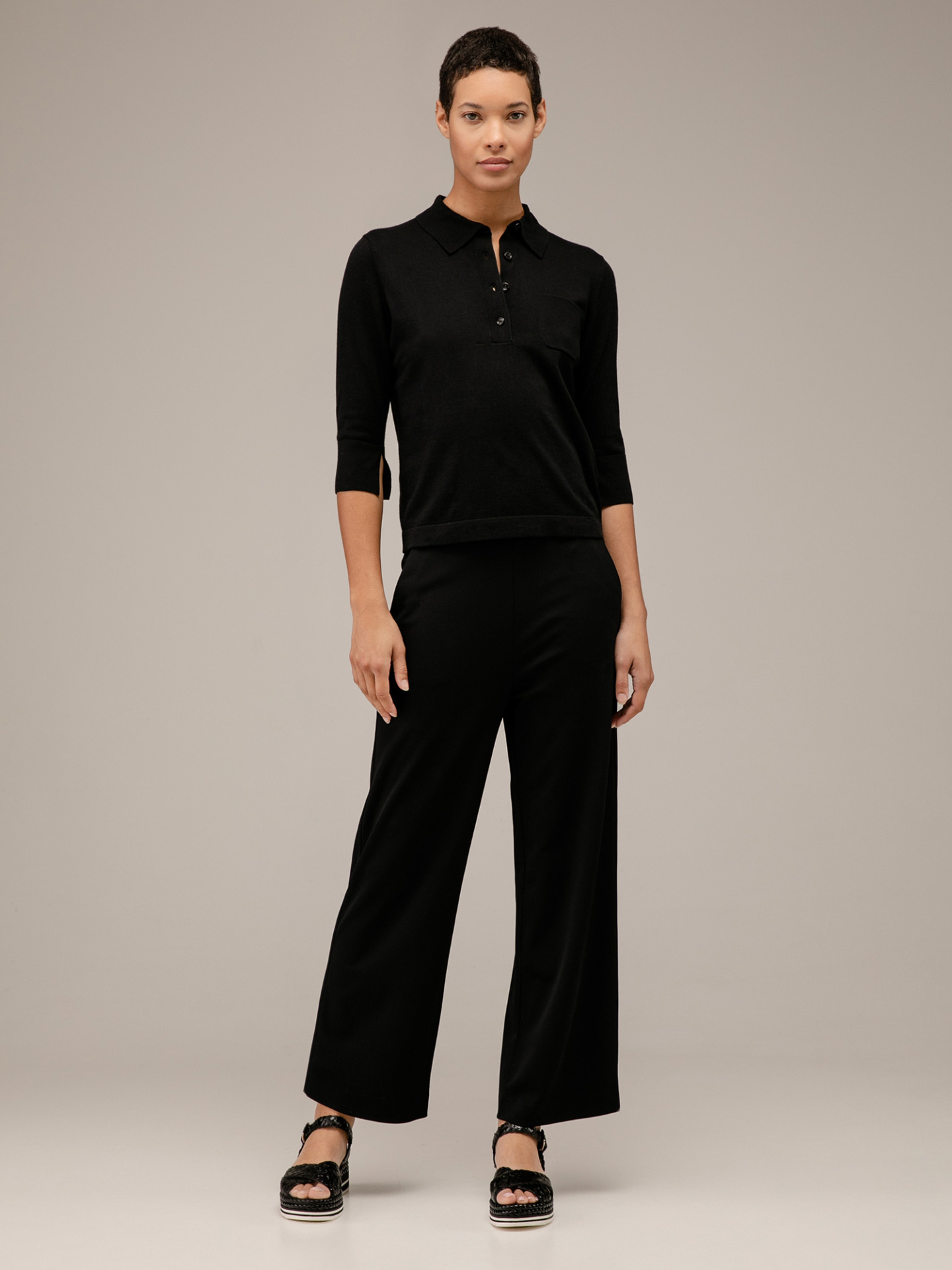 Detailansicht von Pullover aus Baumwolle mit 3/4-Arm von ALLUDE