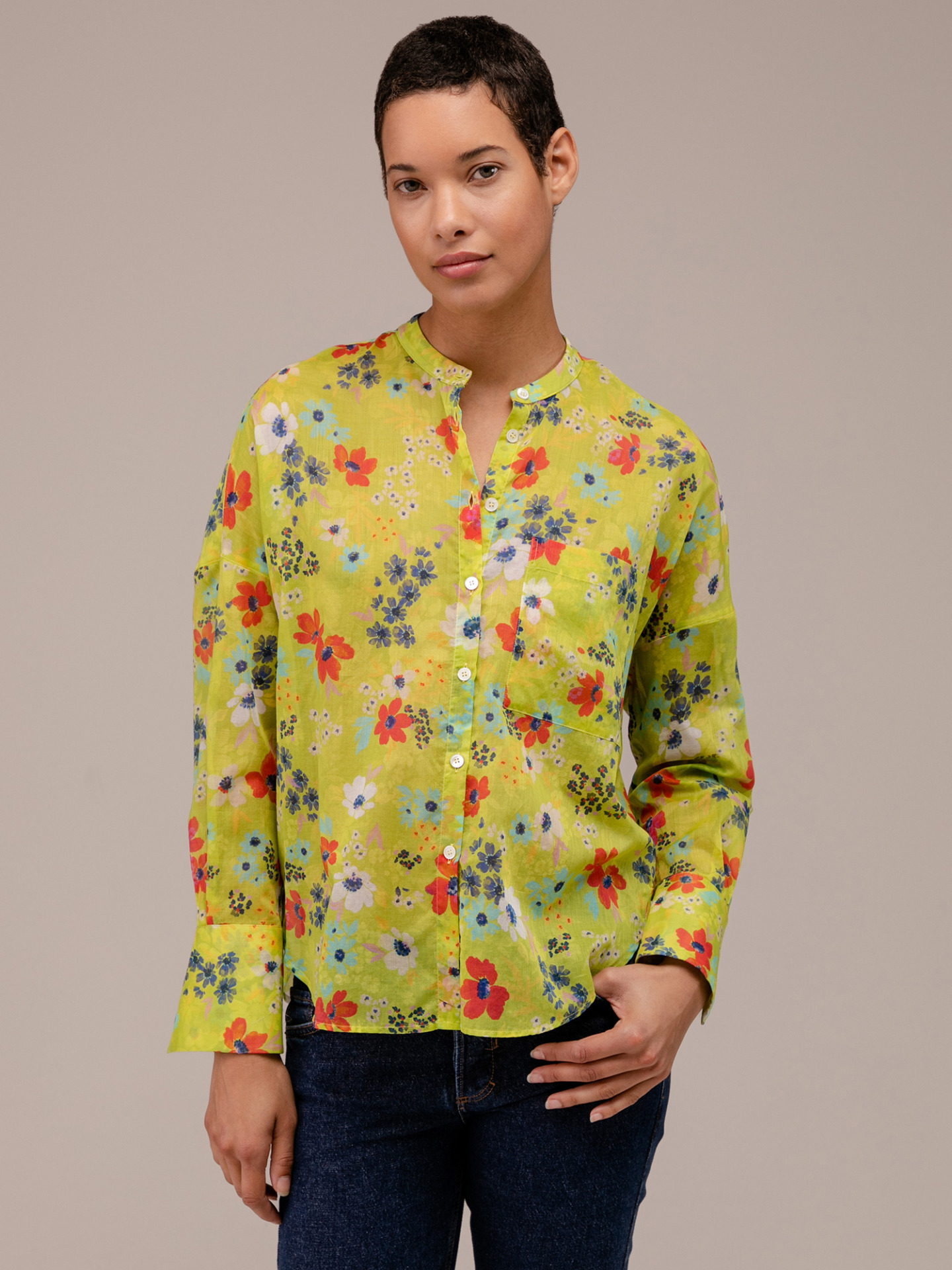 Detailansicht von Gemusterte Bluse von ROBERT FRIEDMAN