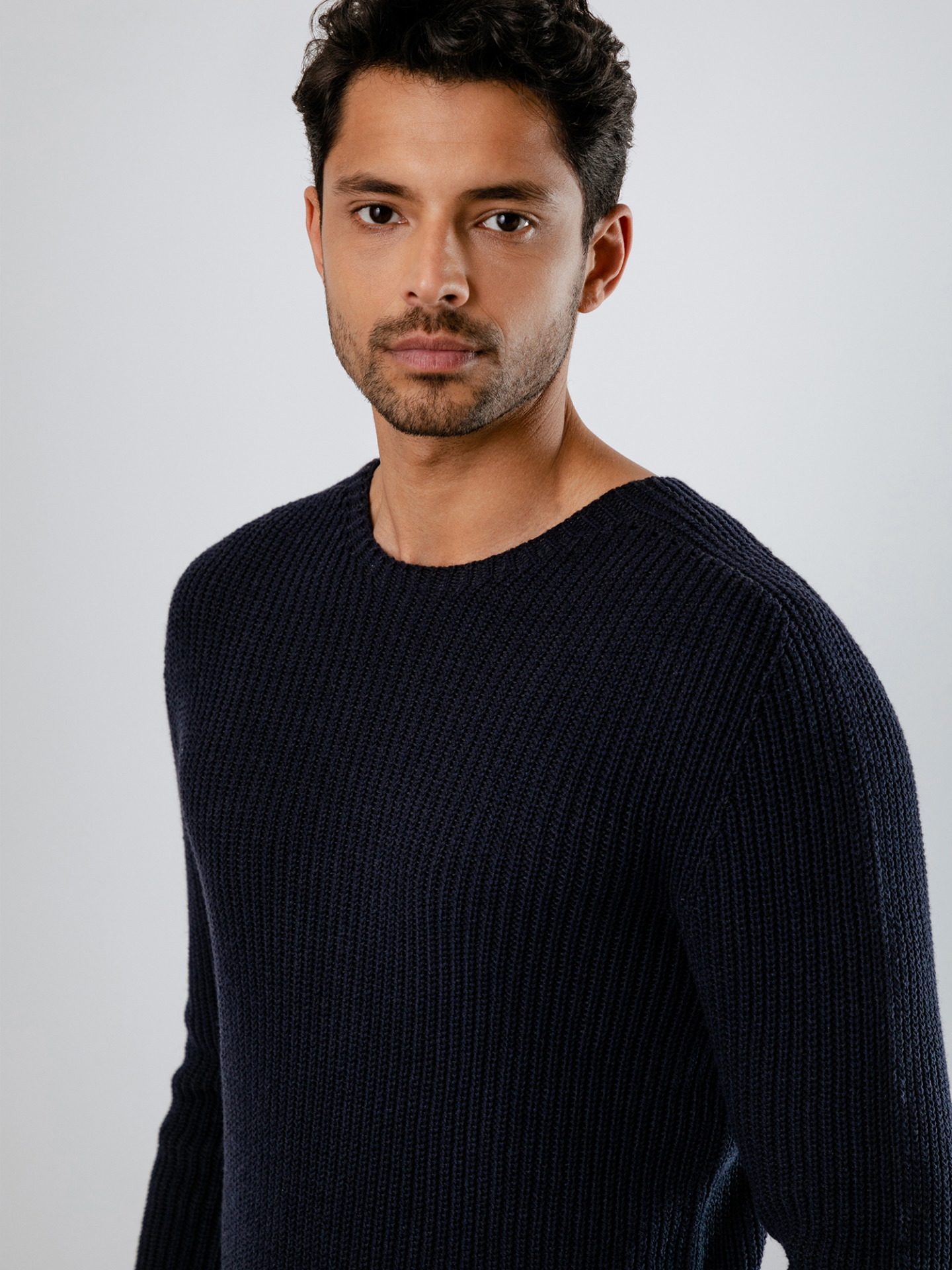 Detailansicht von Pullover aus Baumwolle von HANNES ROETHER