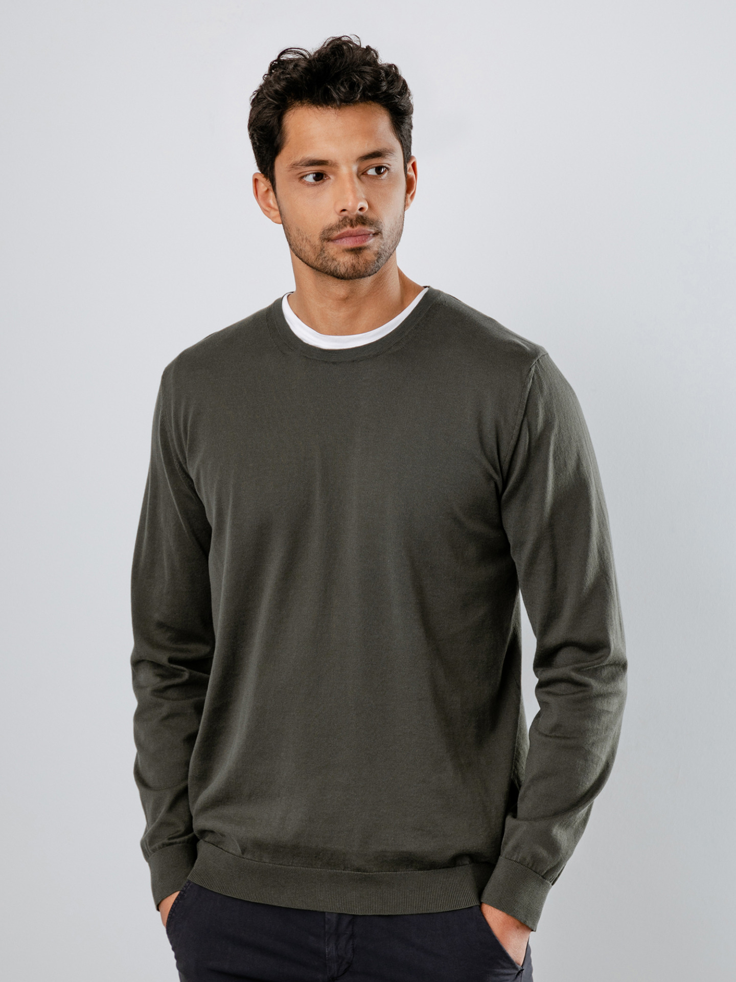 Detailansicht von Pullover aus Baumwolle von ROBERTO COLLINA