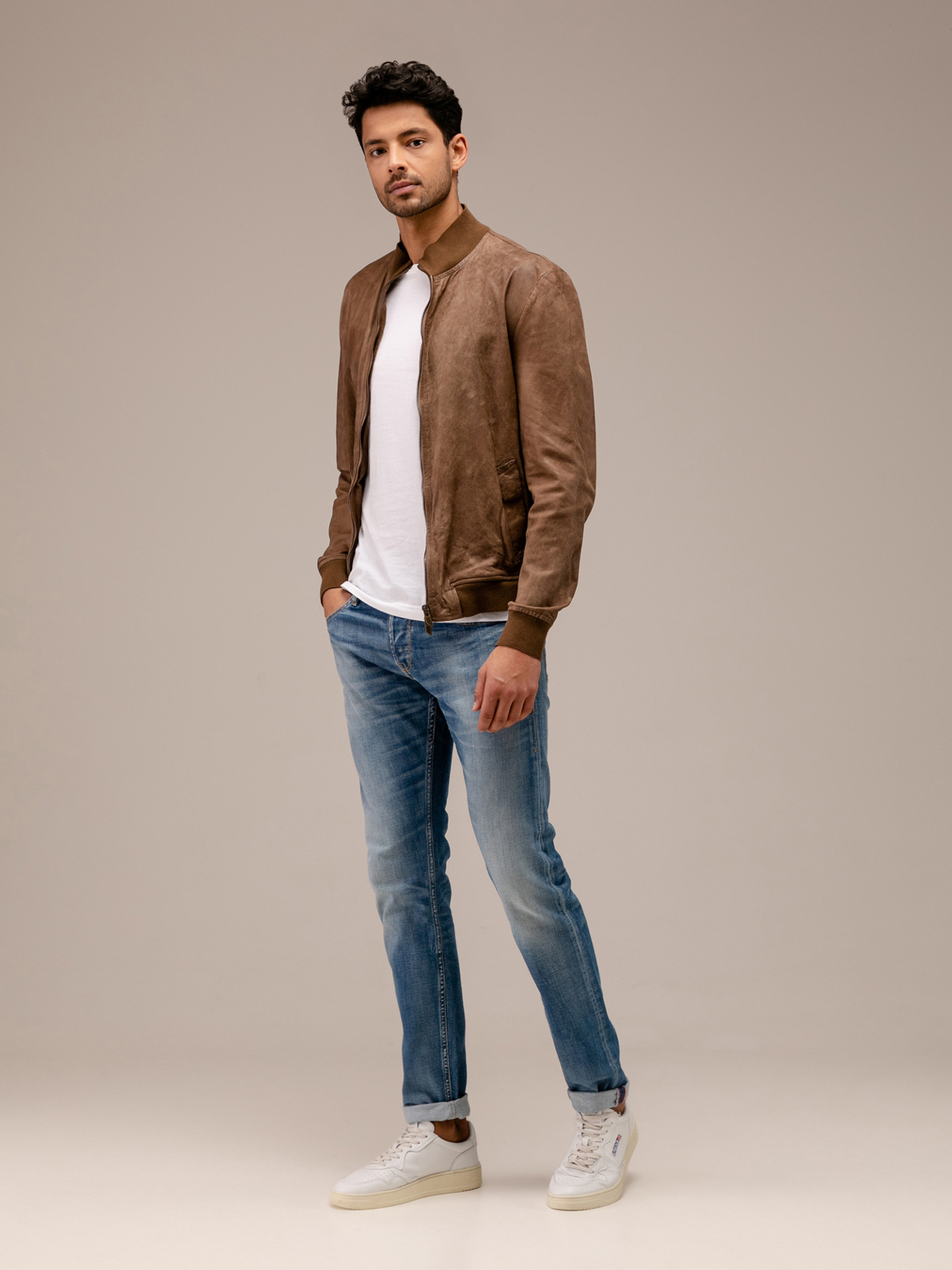 Detailansicht von Lederjacke von SALVATORE SANTORO