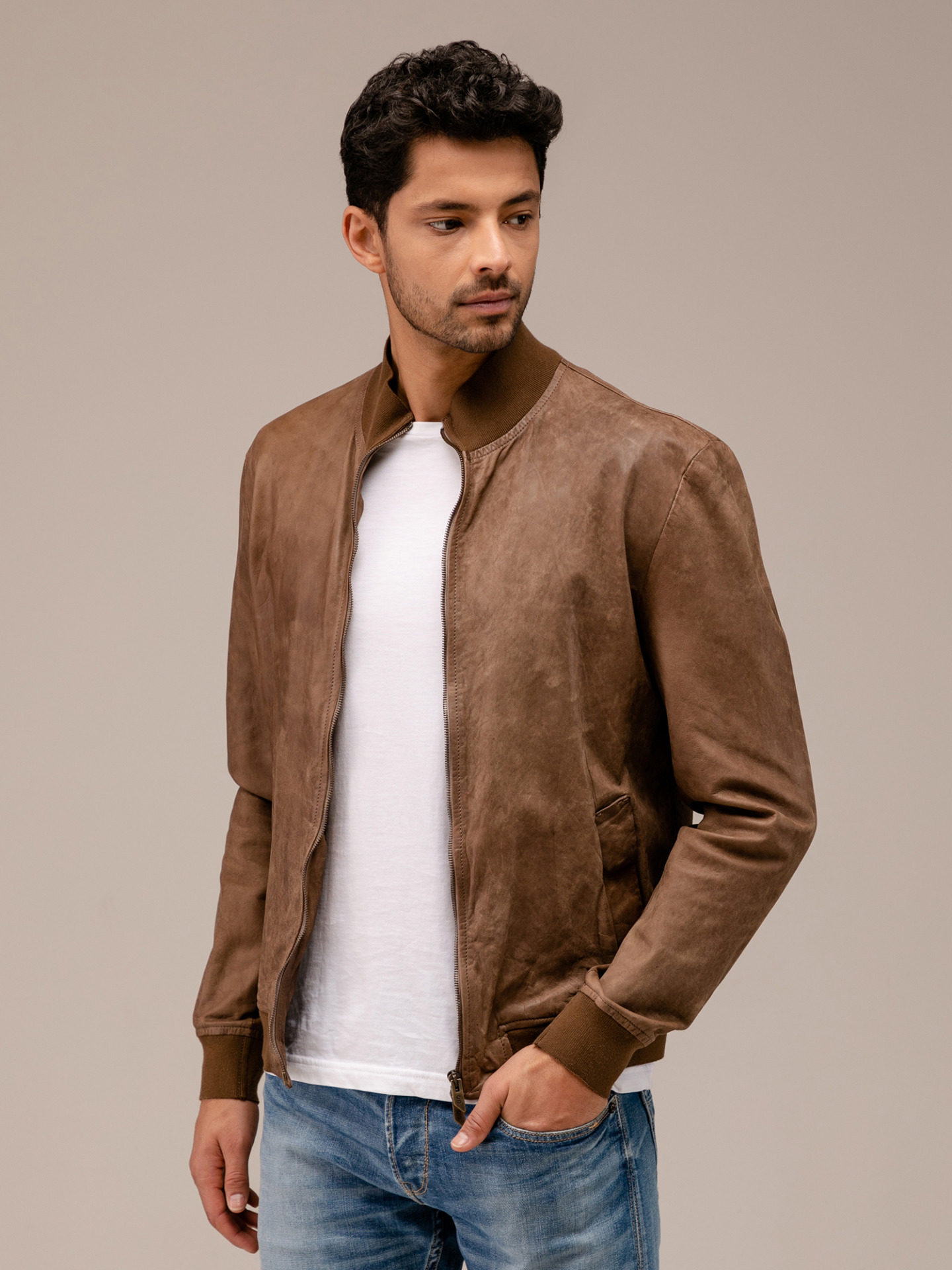 Detailansicht von Lederjacke von SALVATORE SANTORO