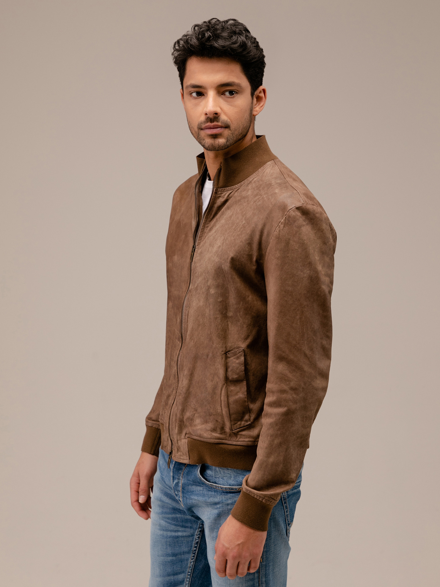 Detailansicht von Lederjacke von SALVATORE SANTORO