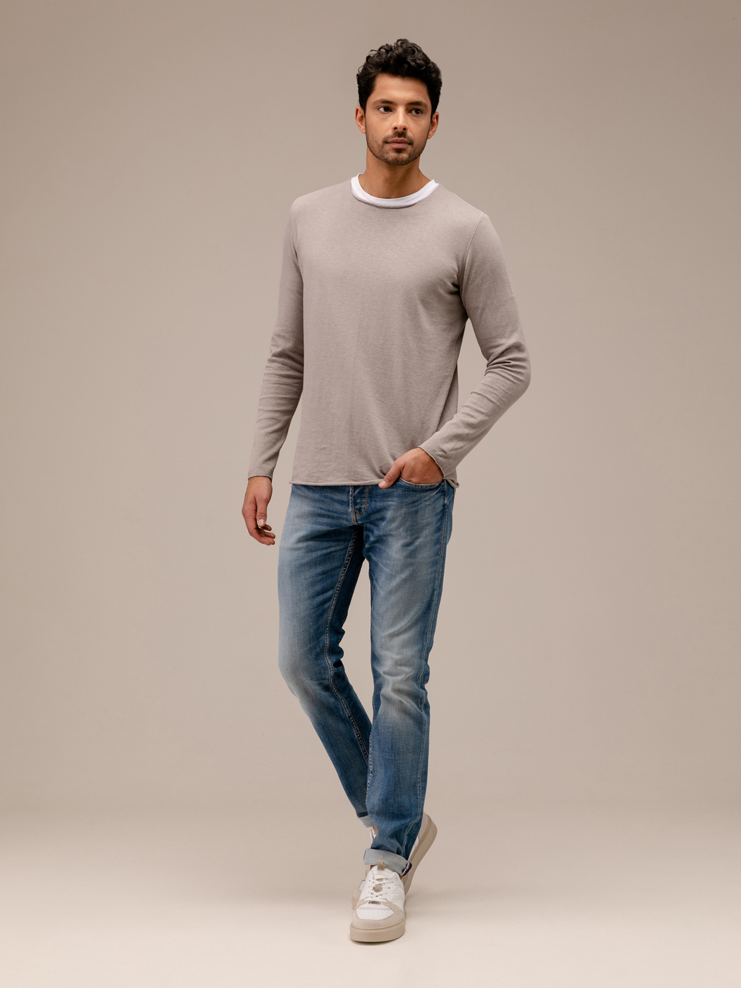 Detailansicht von Pullover aus Baumwolle von HANNES ROETHER