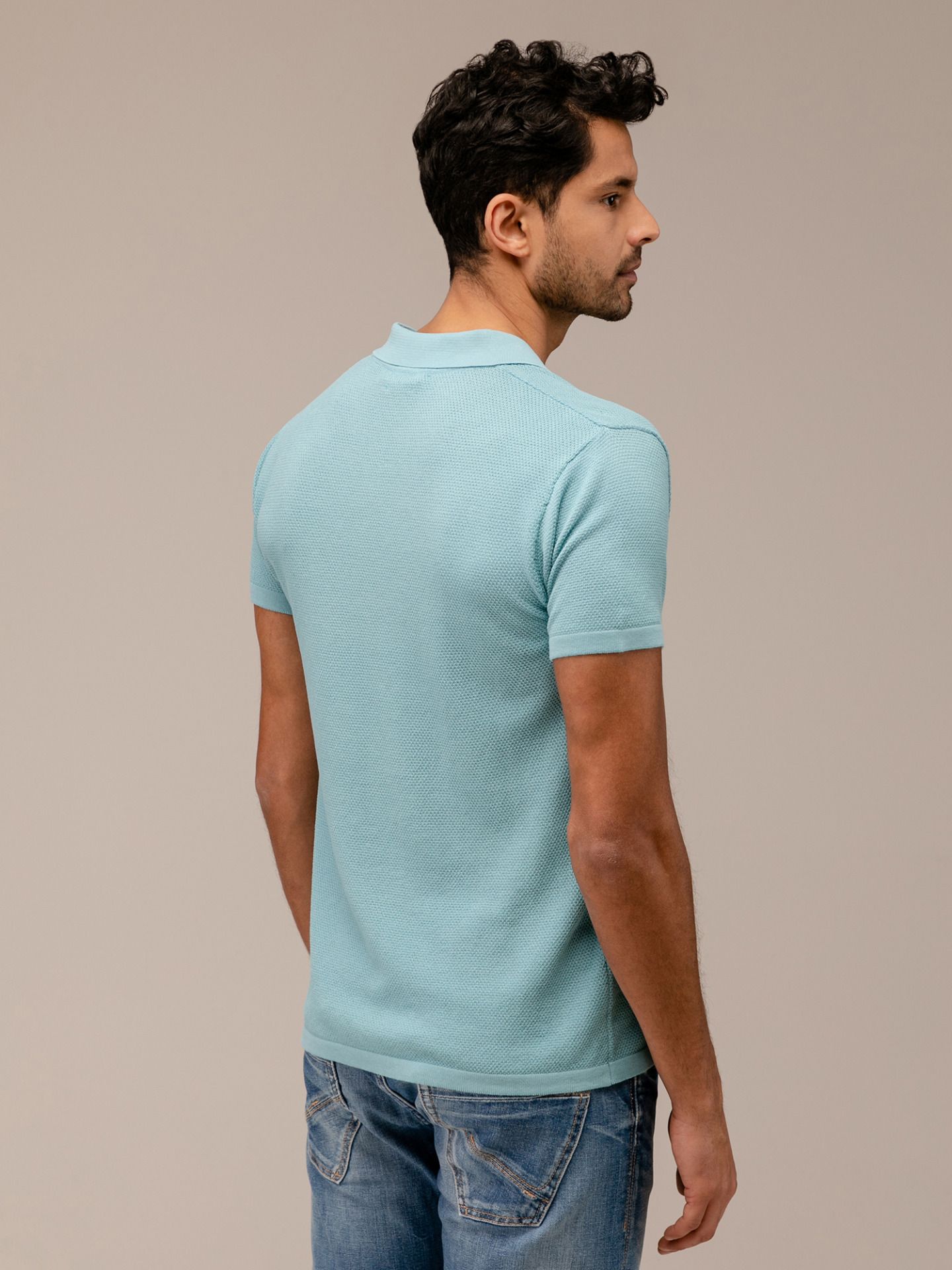 Detailansicht von Kurzarm-Poloshirt aus Baumwolle von DANIELE FIESOLI