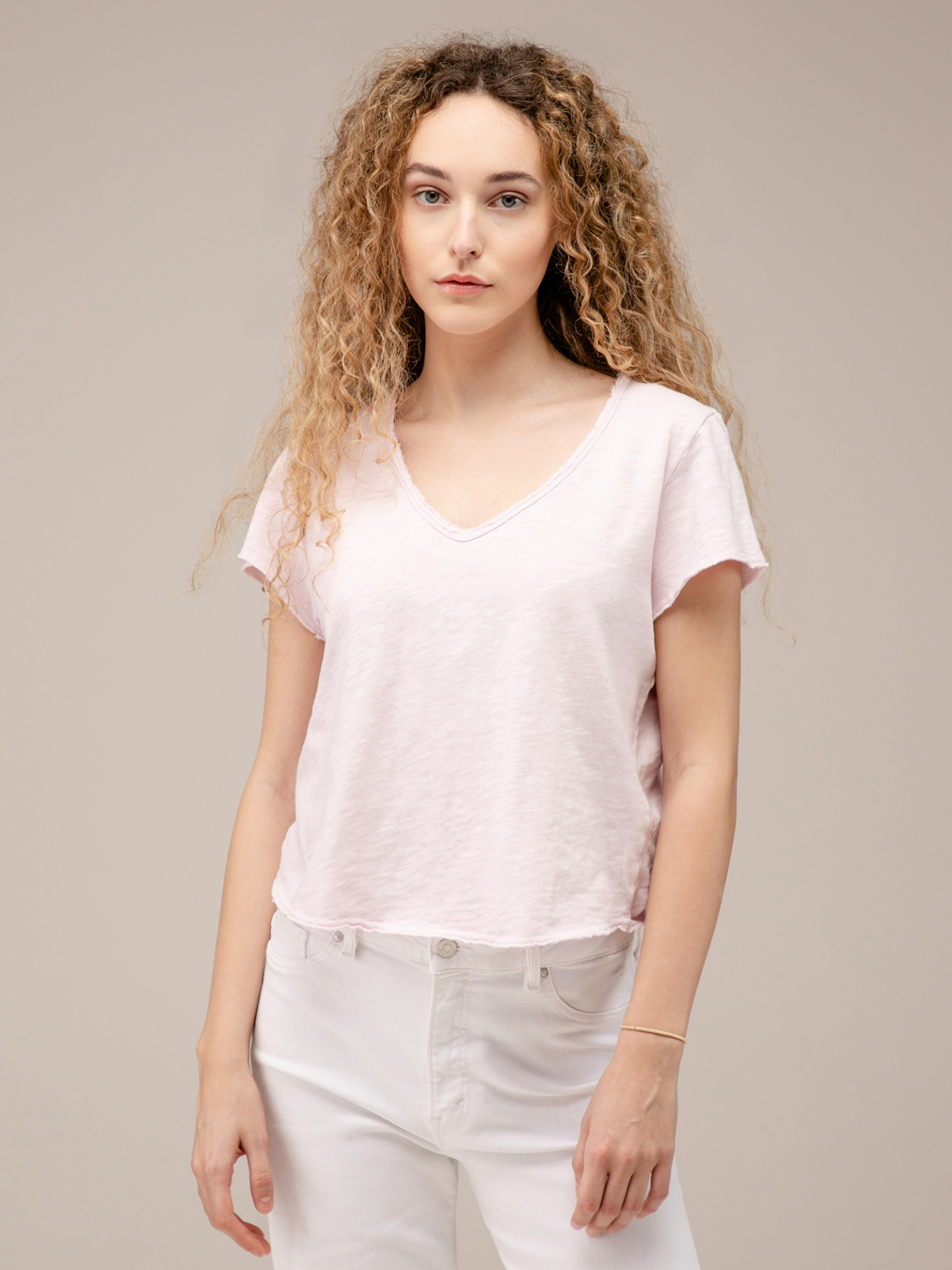 Detailansicht von T-Shirt aus Baumwolle von AMERICAN VINTAGE