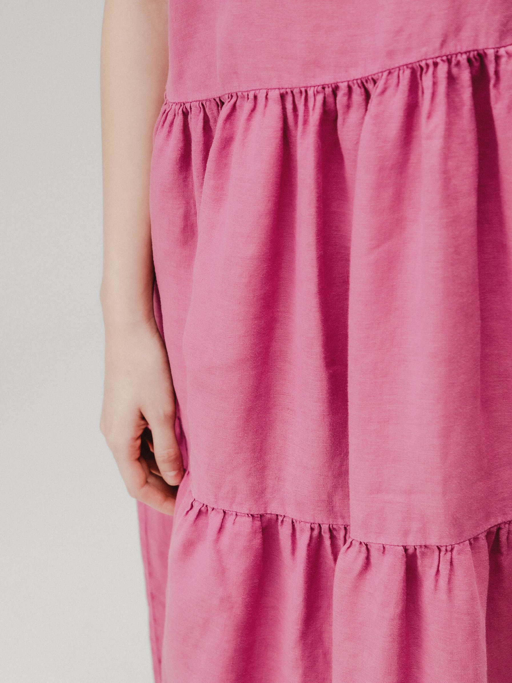 Detailansicht von Maxi-Kleid aus Leinen von ANTONELLI