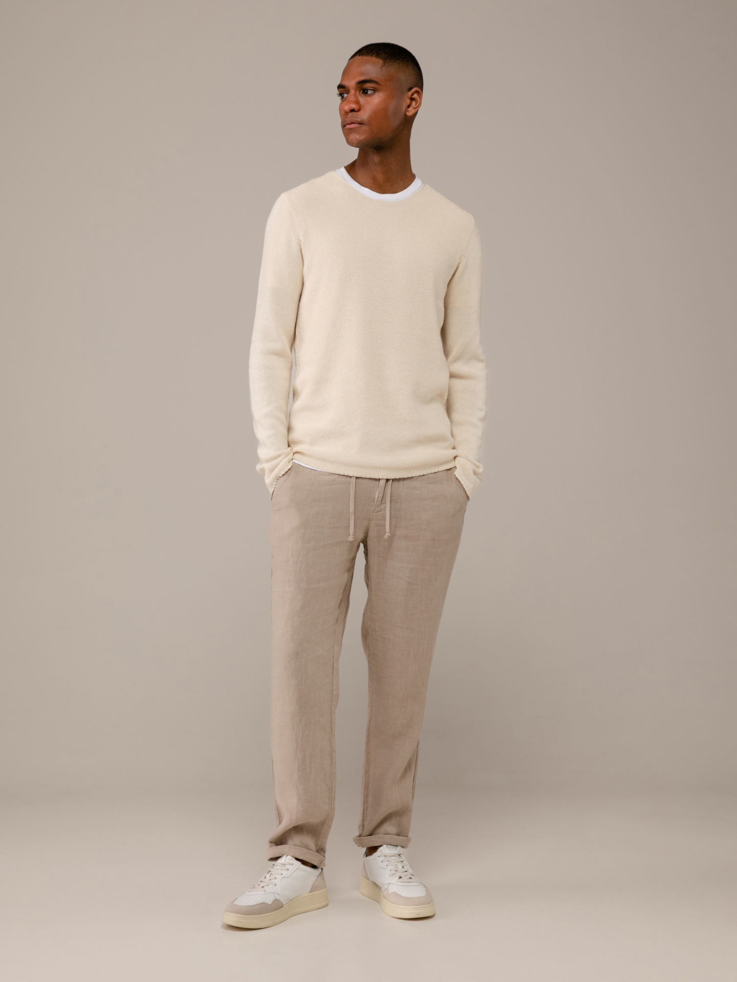 Detailansicht von Pullover aus Baumwolle von HANNES ROETHER