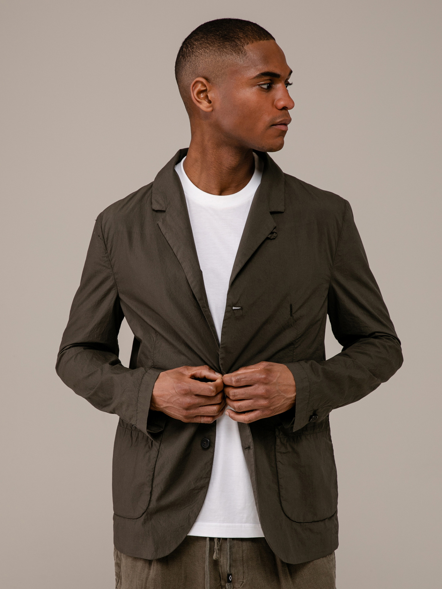 Detailansicht von Baumwollsakko von HANNES ROETHER