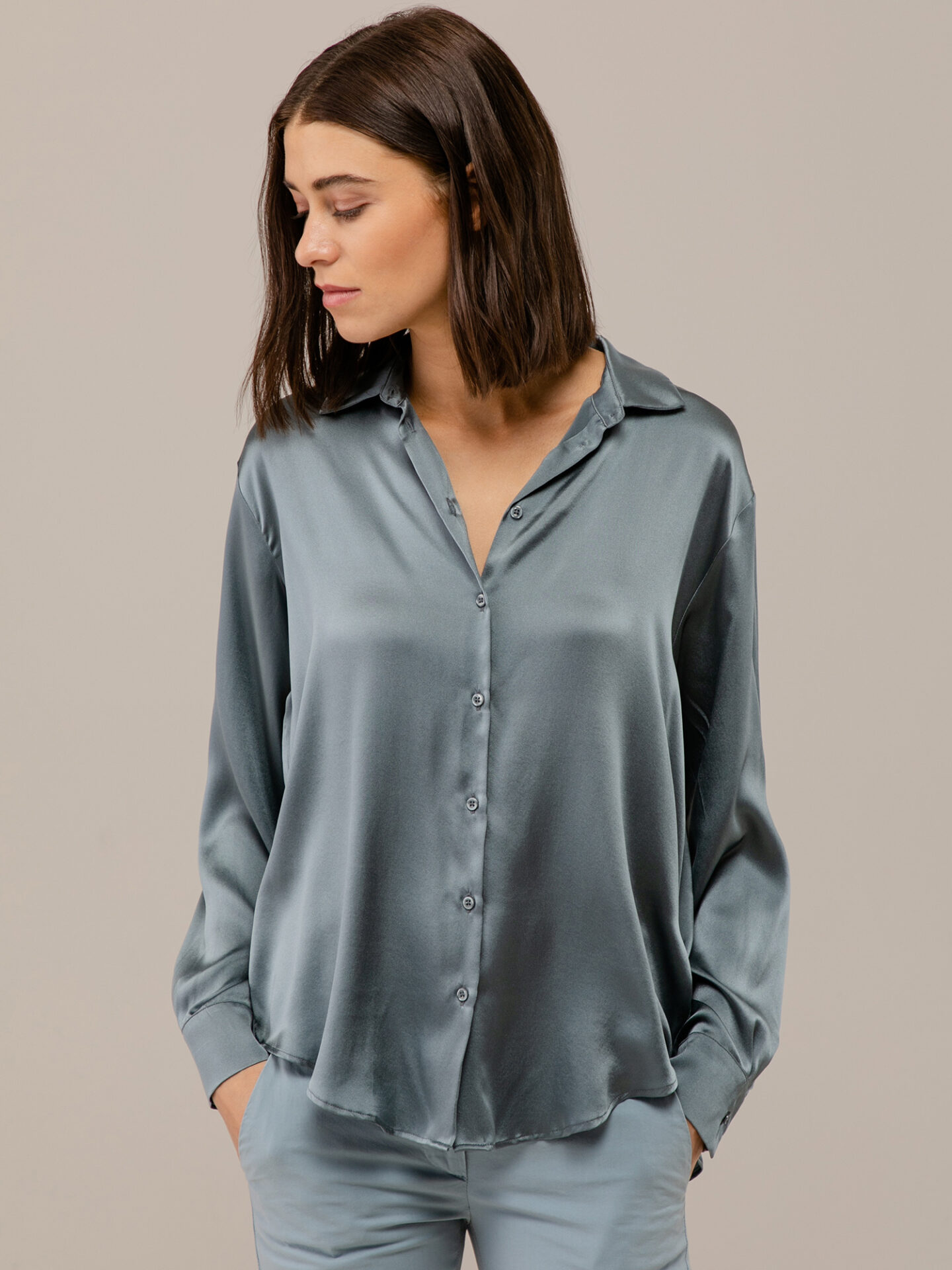 Detailansicht von Seidenbluse von DANIELS