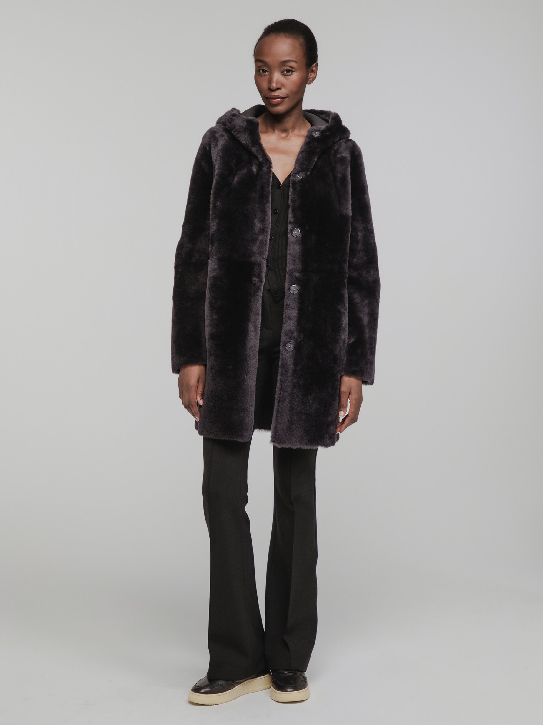 Detailansicht von Wendbarer Ledermantel von ARMA