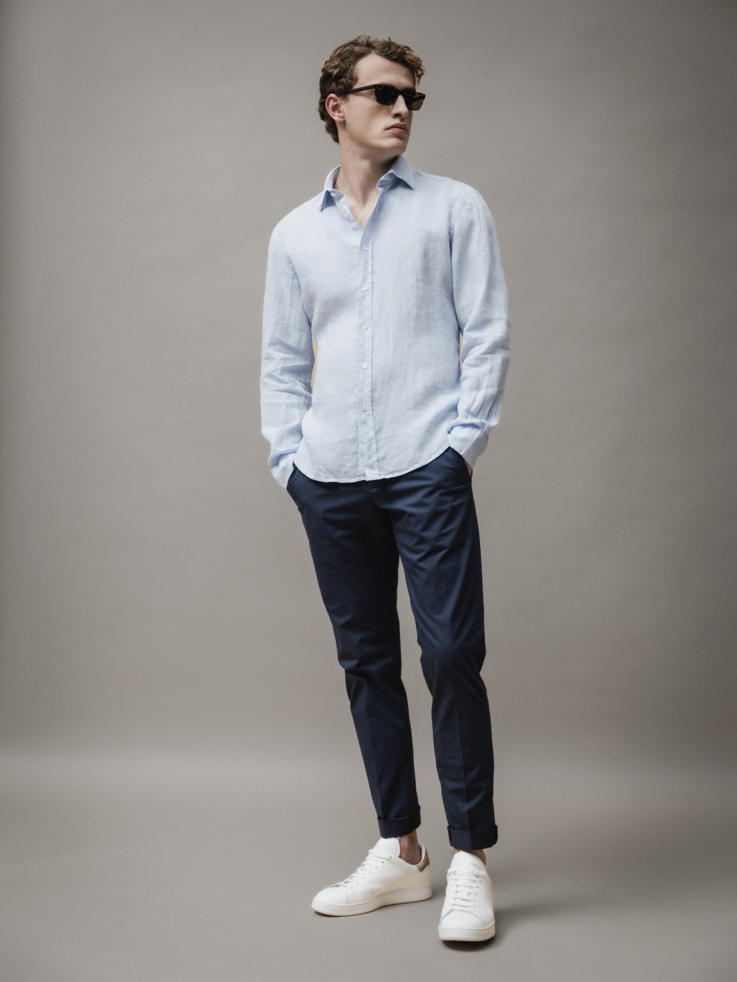 Detailansicht von Chinohose aus Baumwolle von DONDUP