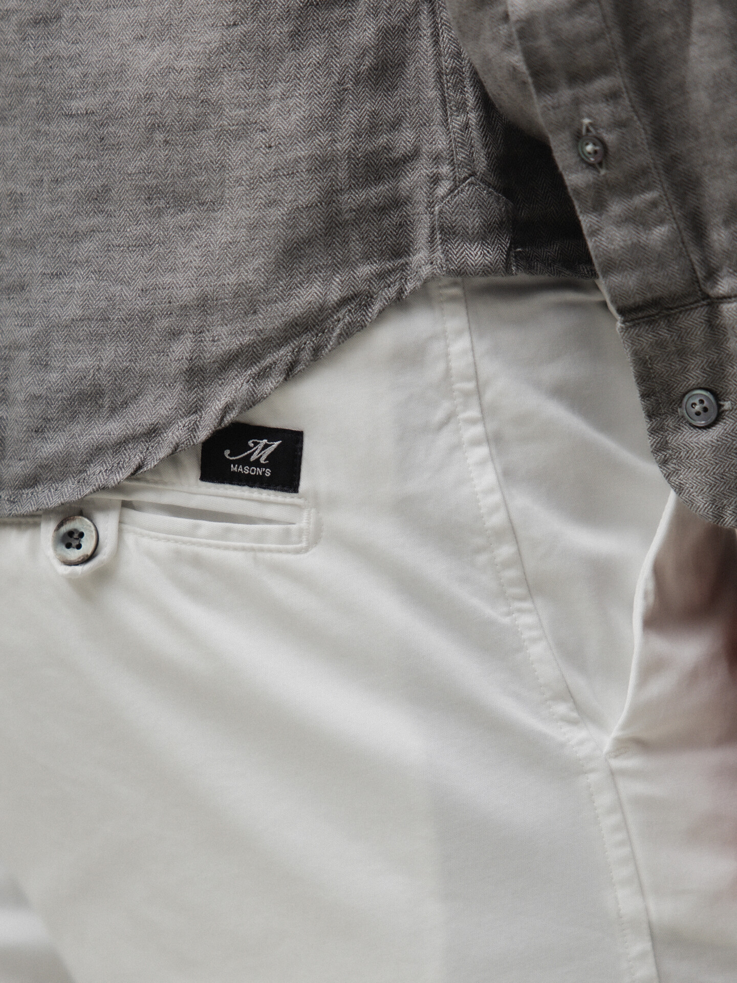 Detailansicht von Bermudas aus Baumwolle von MASON’S