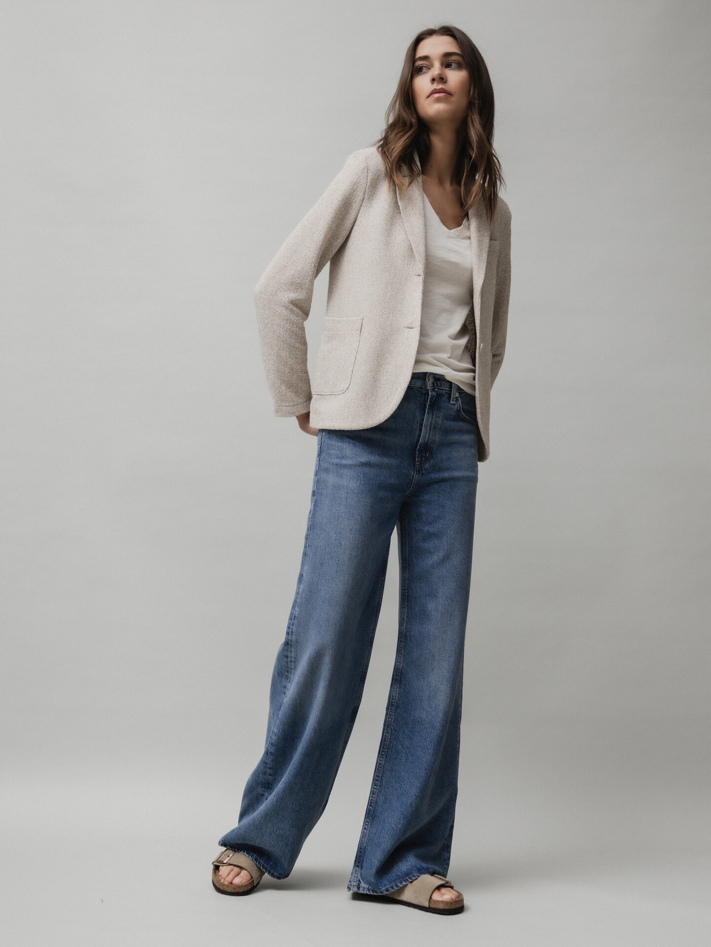 Detailansicht von Blazer aus Baumwolle von HARRIS WHARF LONDON