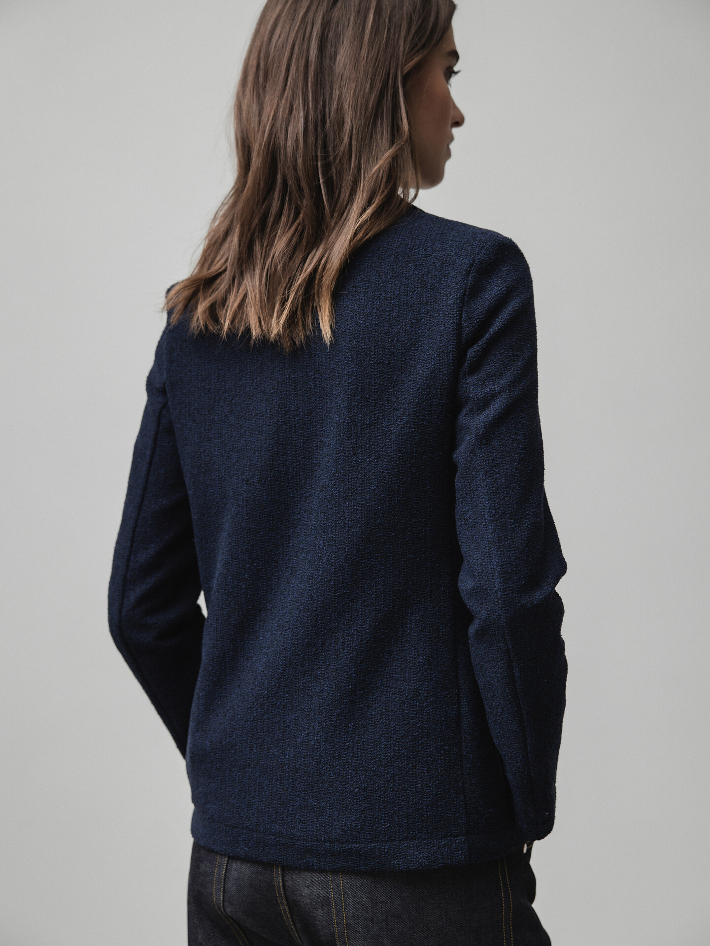 Detailansicht von Blazer aus Baumwolle von HARRIS WHARF LONDON