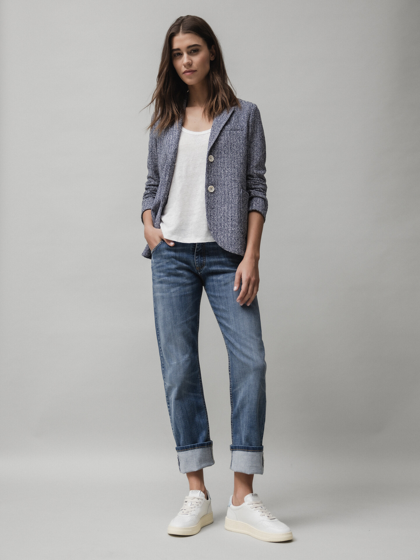 Detailansicht von Blazer aus Baumwolle von HARRIS WHARF LONDON