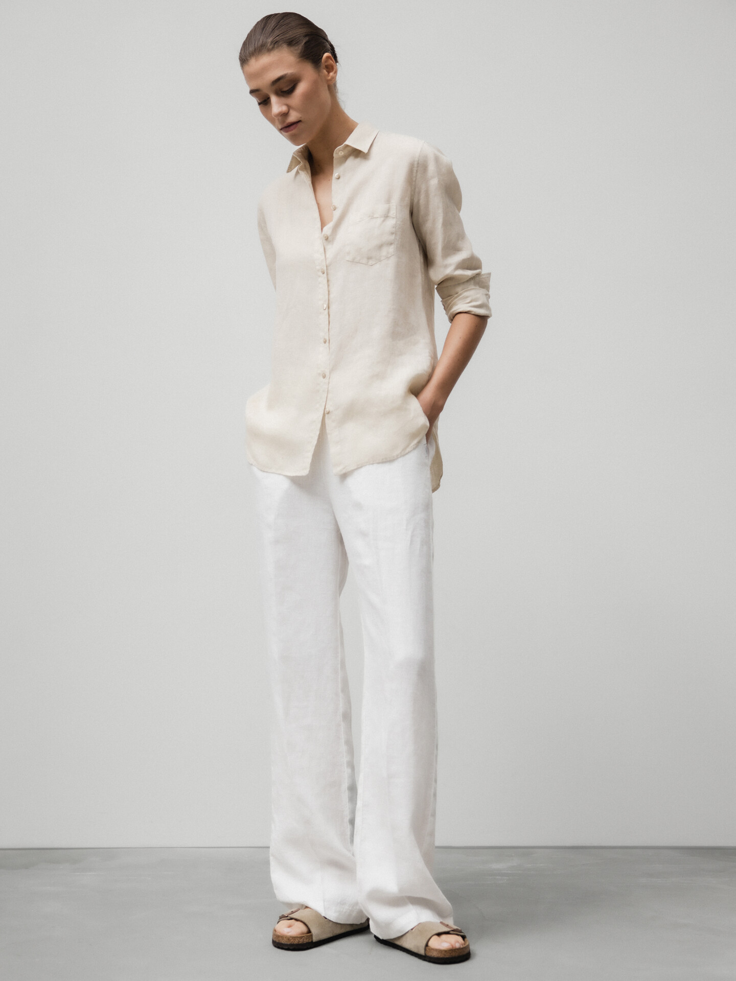 Detailansicht von Leinenbluse von ANTONELLI