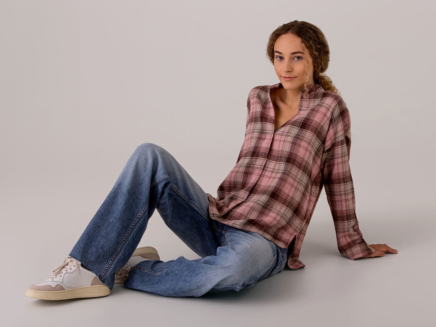 Detailansicht von Oversize Karohemd aus Baumwolle von JC SOPHIE