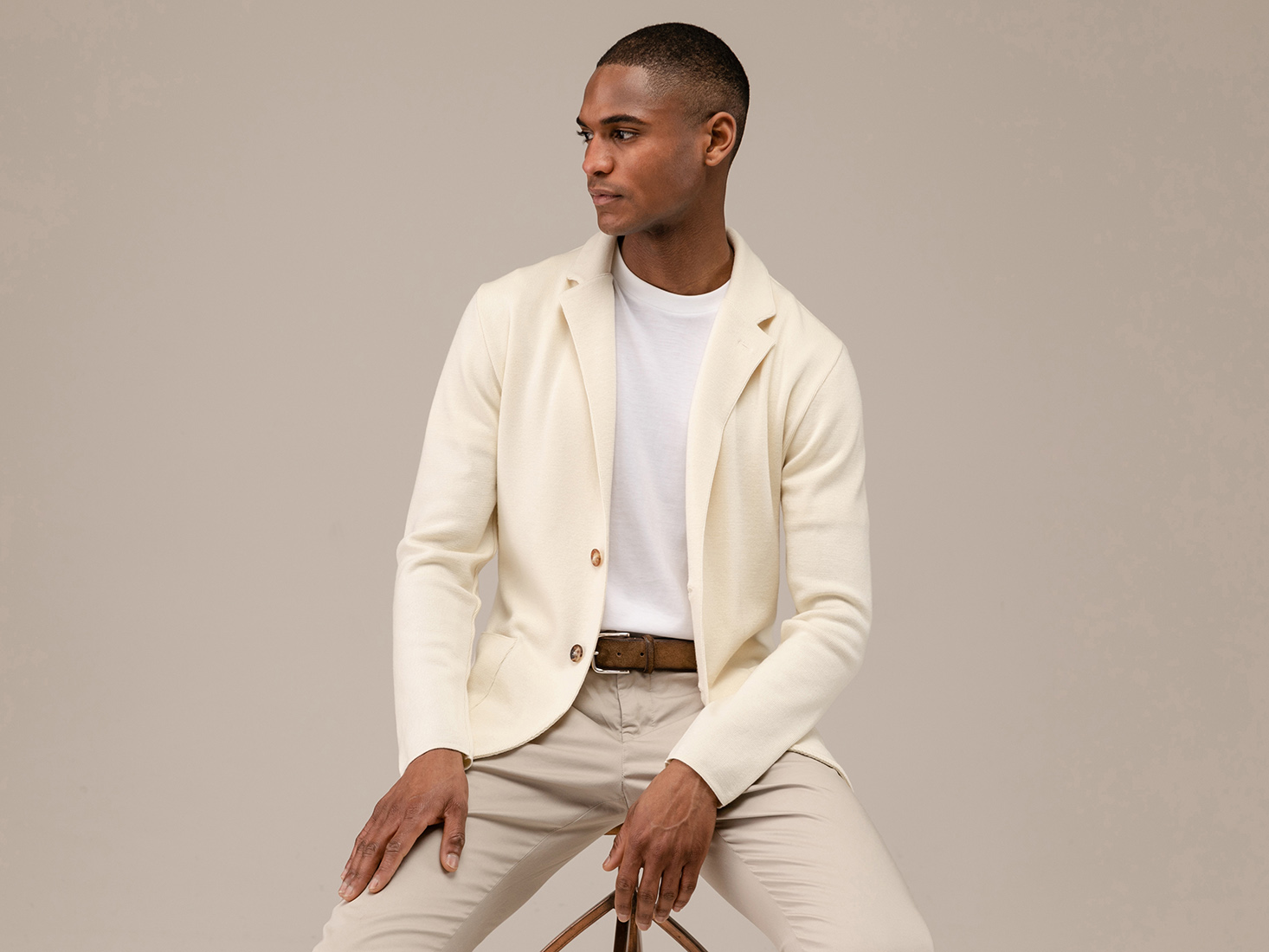 Detailansicht von Wollsakko von LARDINI