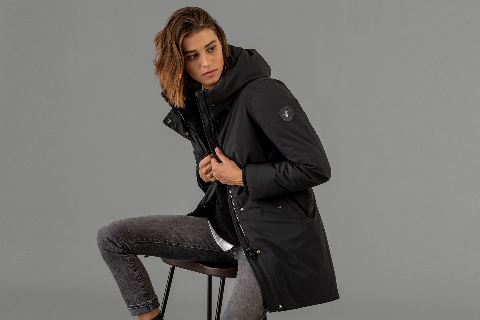 Detailansicht von Steppmantel von SAVE THE DUCK